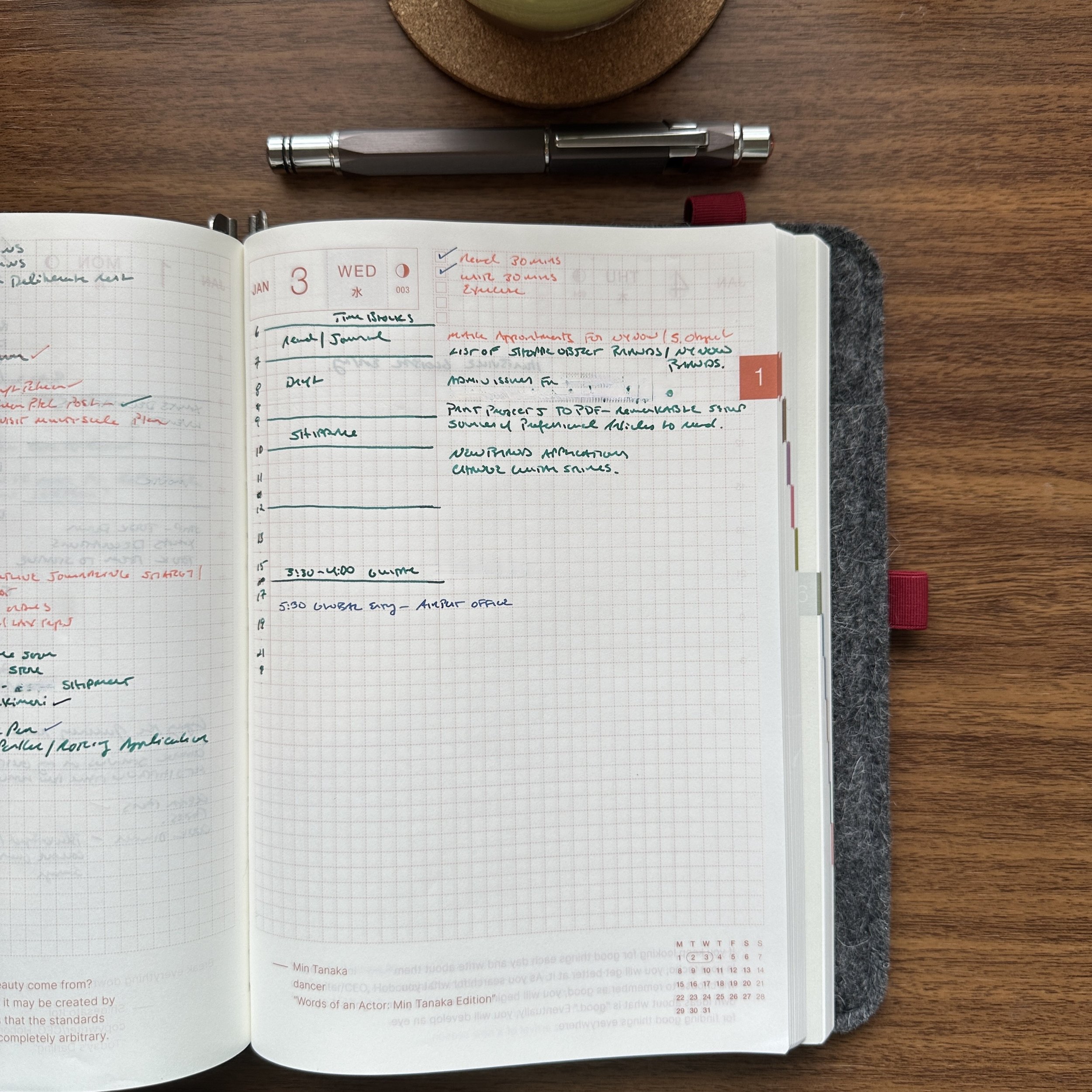 Moving Into My Hobonichi Techo 2016 - The Well-Appointed Desk
