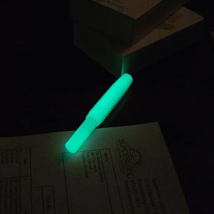 Kaweco DIY Glow Green Fountain Pen Lit Up