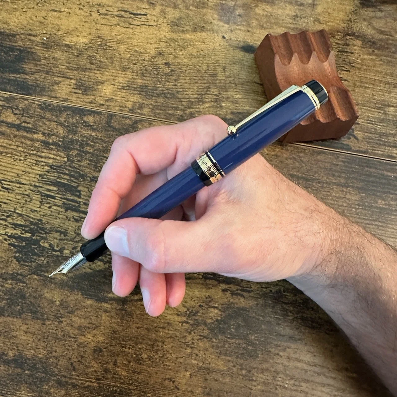Pilot Custom 845 Urushi Prussian Blue Posted In-Hand