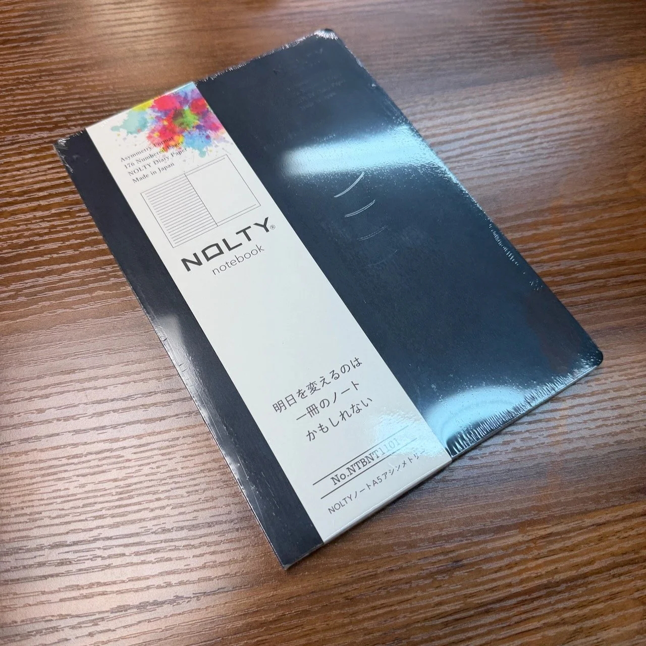 NOLTY Log Type A5 Notebook Assymetry Black