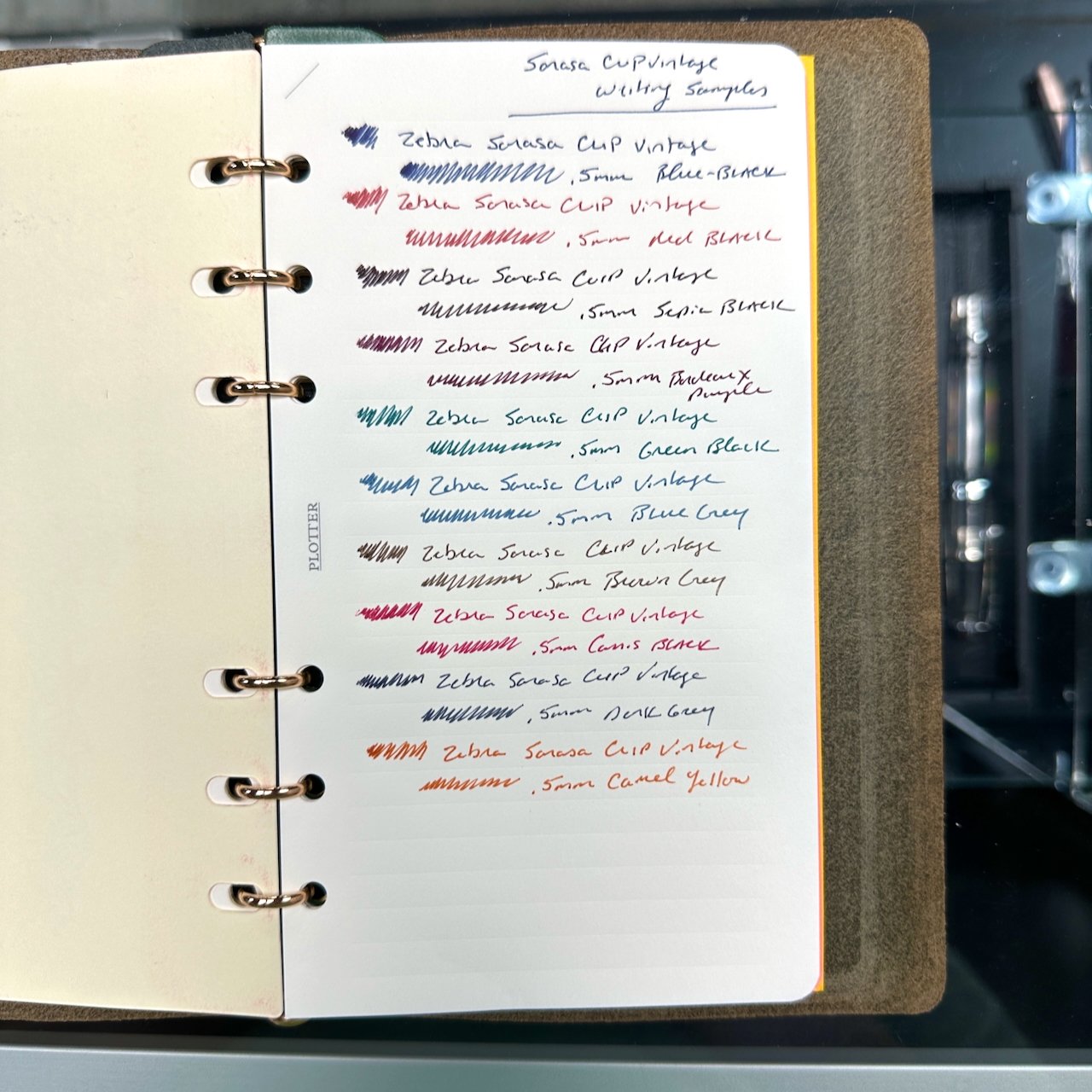 Zebra Sarasa Clip Gel Pen .5mm (Writing Sample White Light