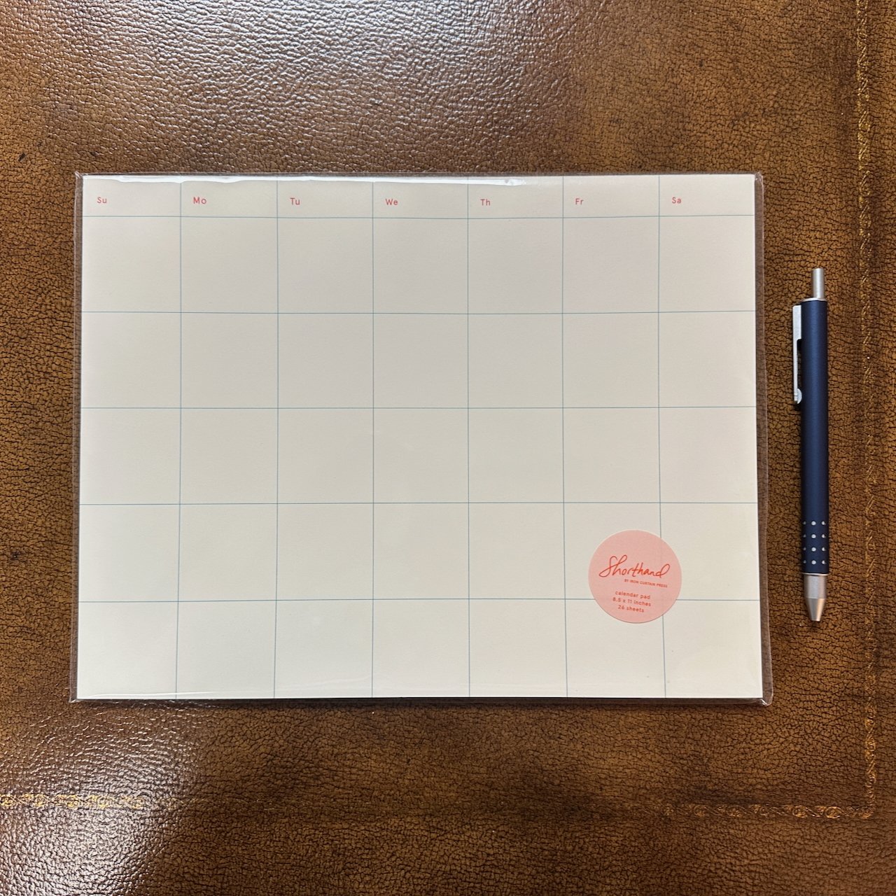 Shorthand Press Calendar Pad
