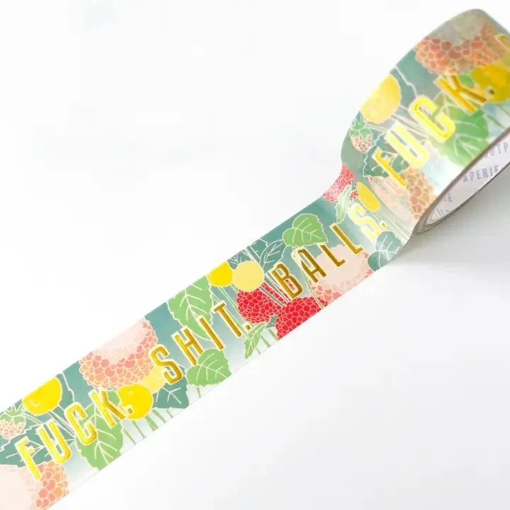 F. Shit. Balls. Gold Foil Gradient Washi Tape