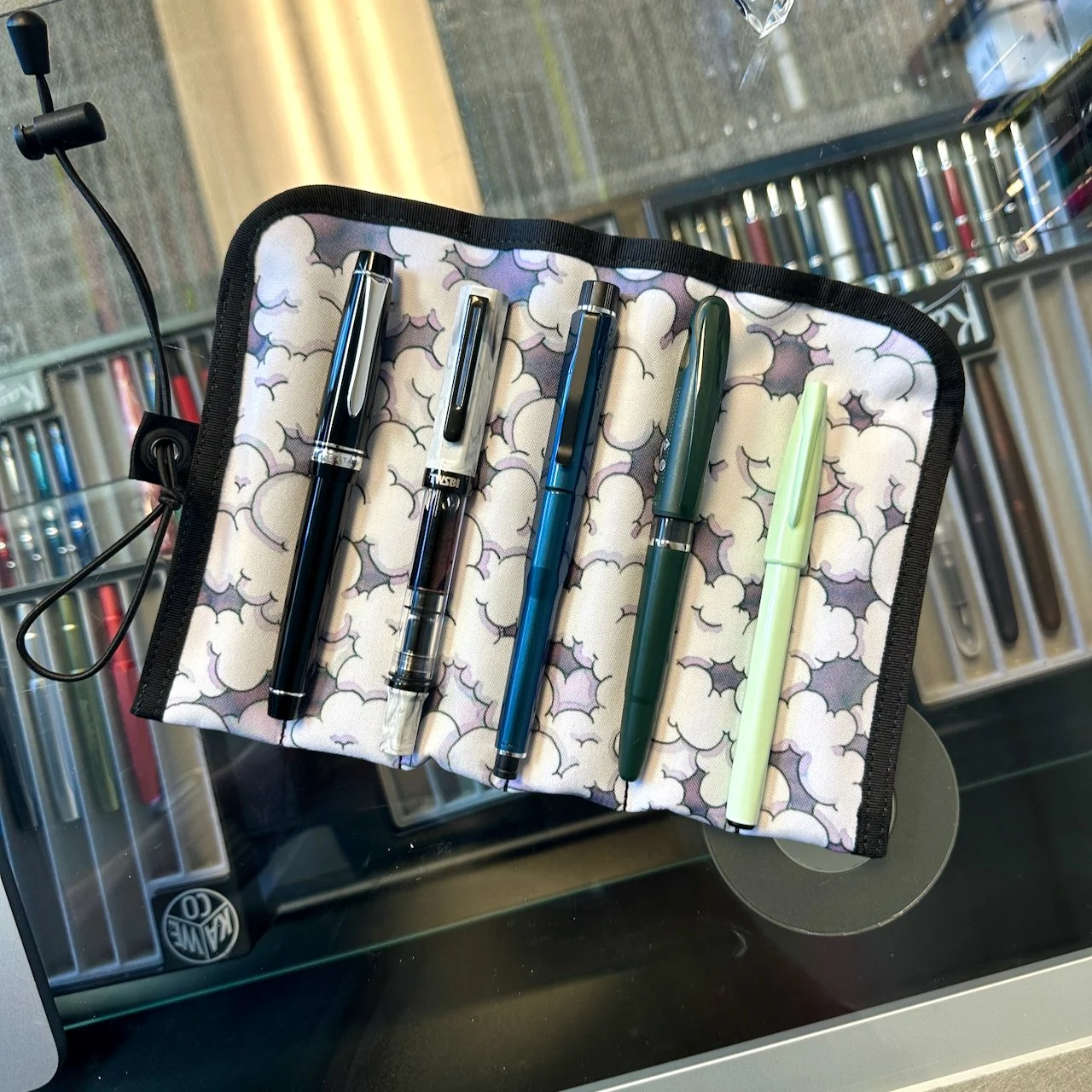 Rickshaw Coozy Roll being used as pen tray.