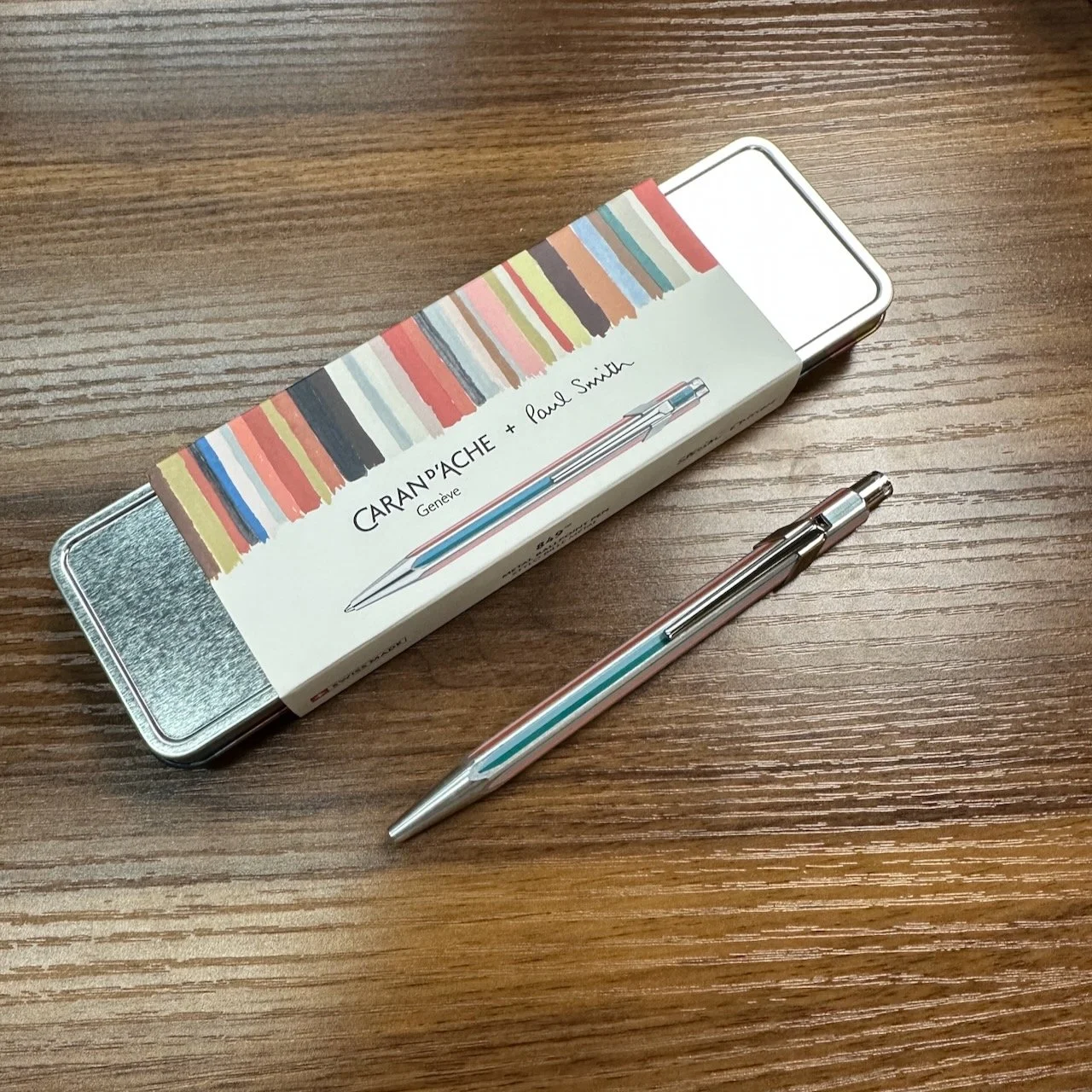 Caran d'Ache + Paul Smith 849 Ballpoint Raw Silver