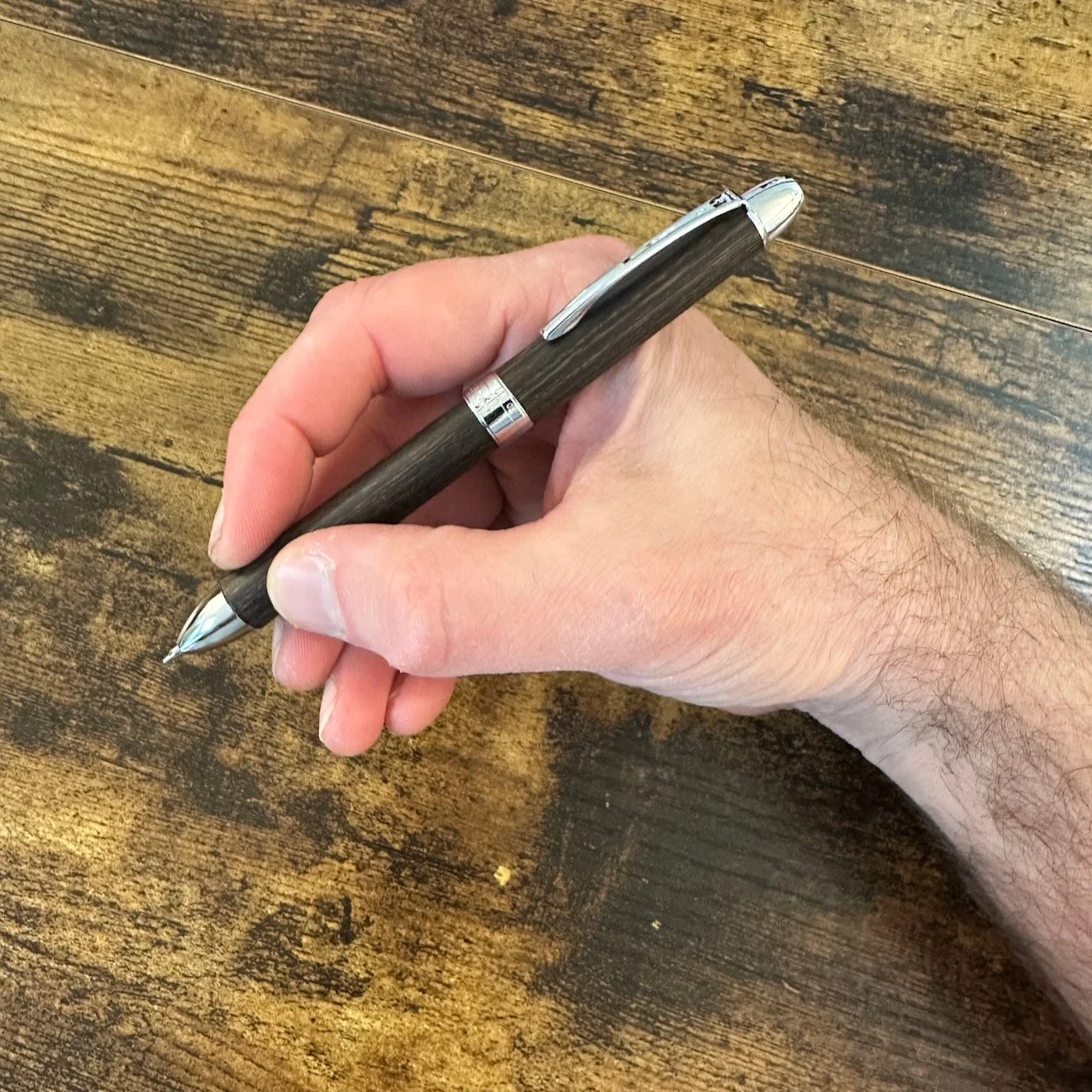 Pilot Legno Striated Multi Pen In-Hand
