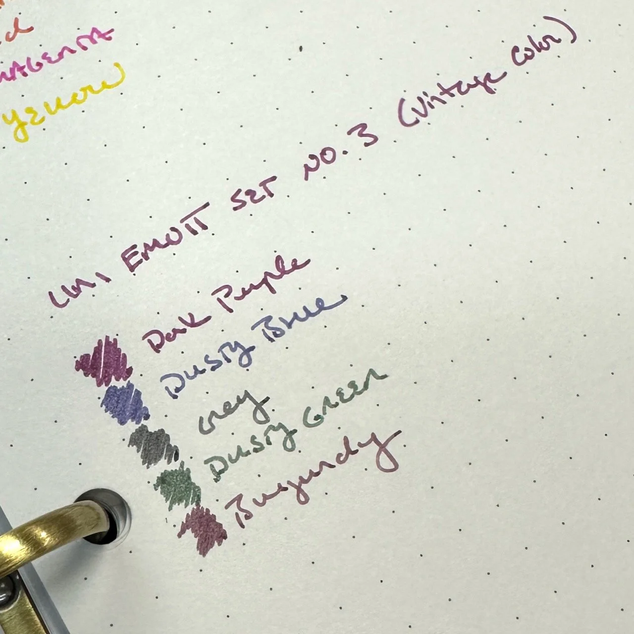 Uni EMOTT No. 3 Vintage Color Swatch