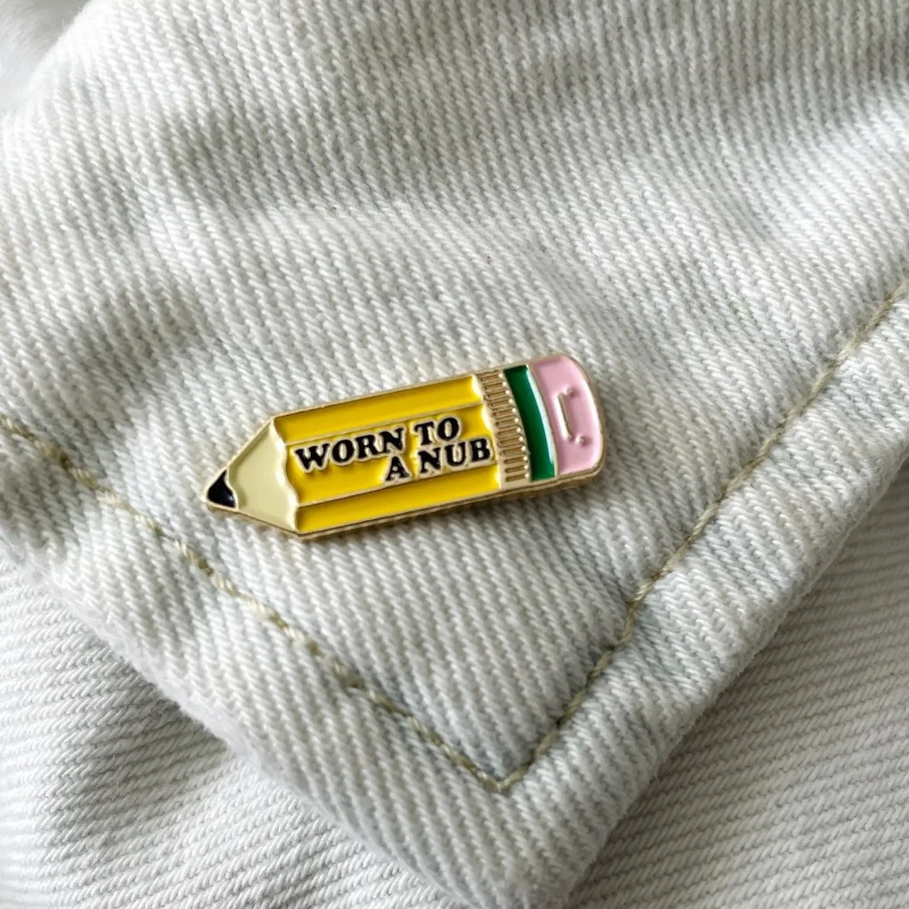 iLootPaperie Worn to a Nub Enamel Pin