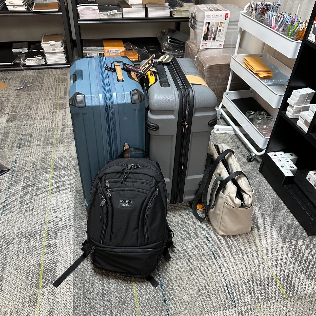 Joe's Japan Travel Bags Packed and Ready to Go.