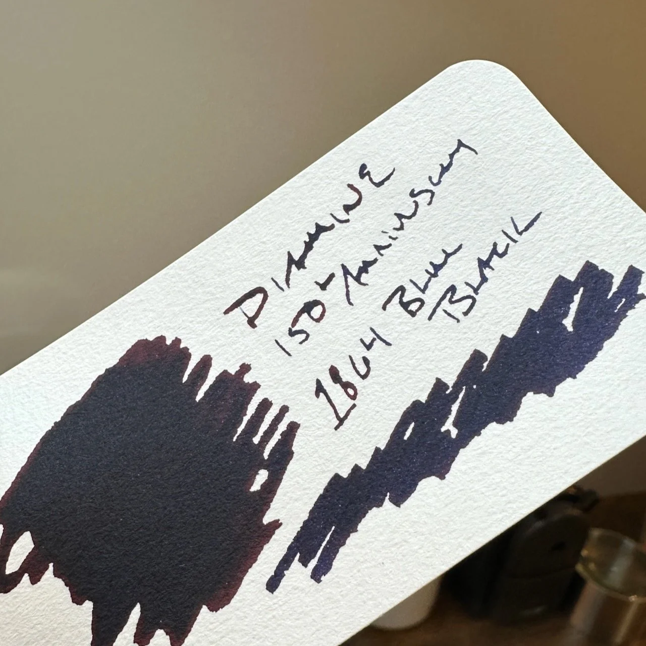 Diamine 150th Anniversary 1864 Blue Black Swatch No. 2