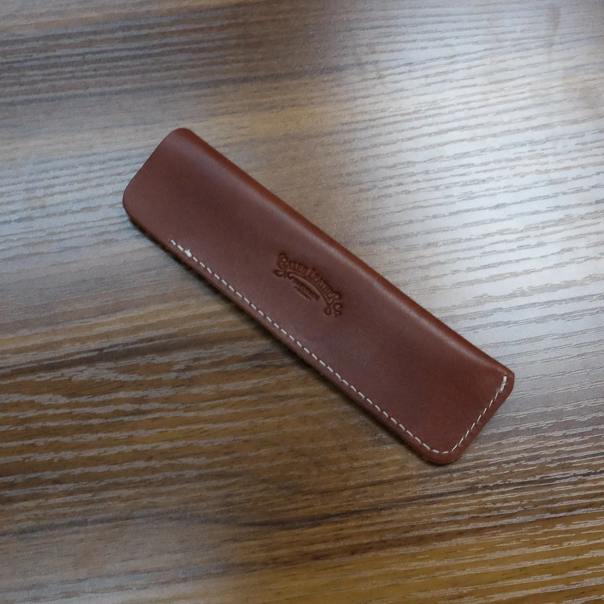 Galen Leather Single Pen Sleeve Brown