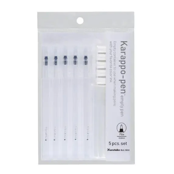 Kuretake Karappo Pen (Fine Fibre 5-pack)