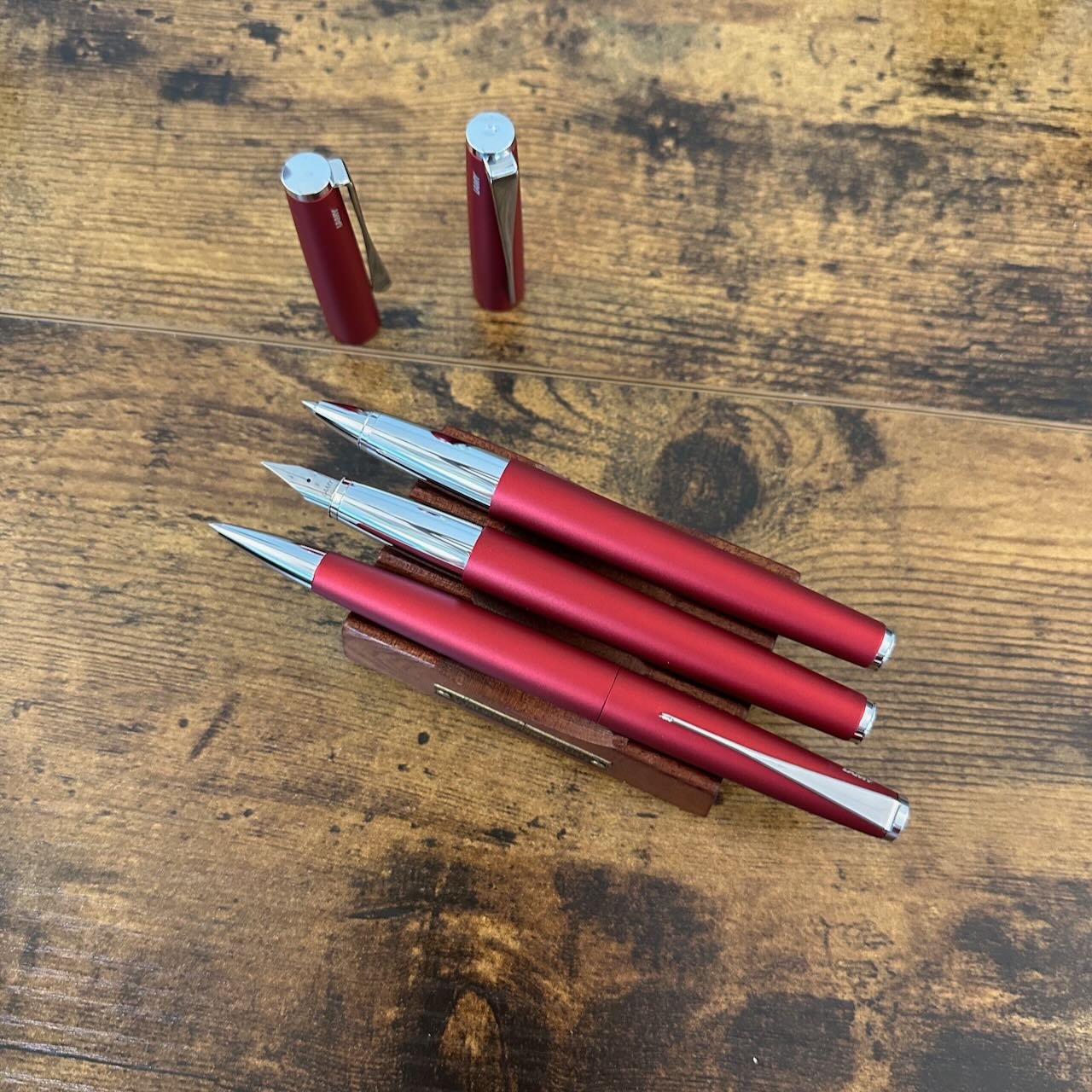 Lamy Studio Royal Red Matte Fountain Pen, Ballpoint, and Rollerball