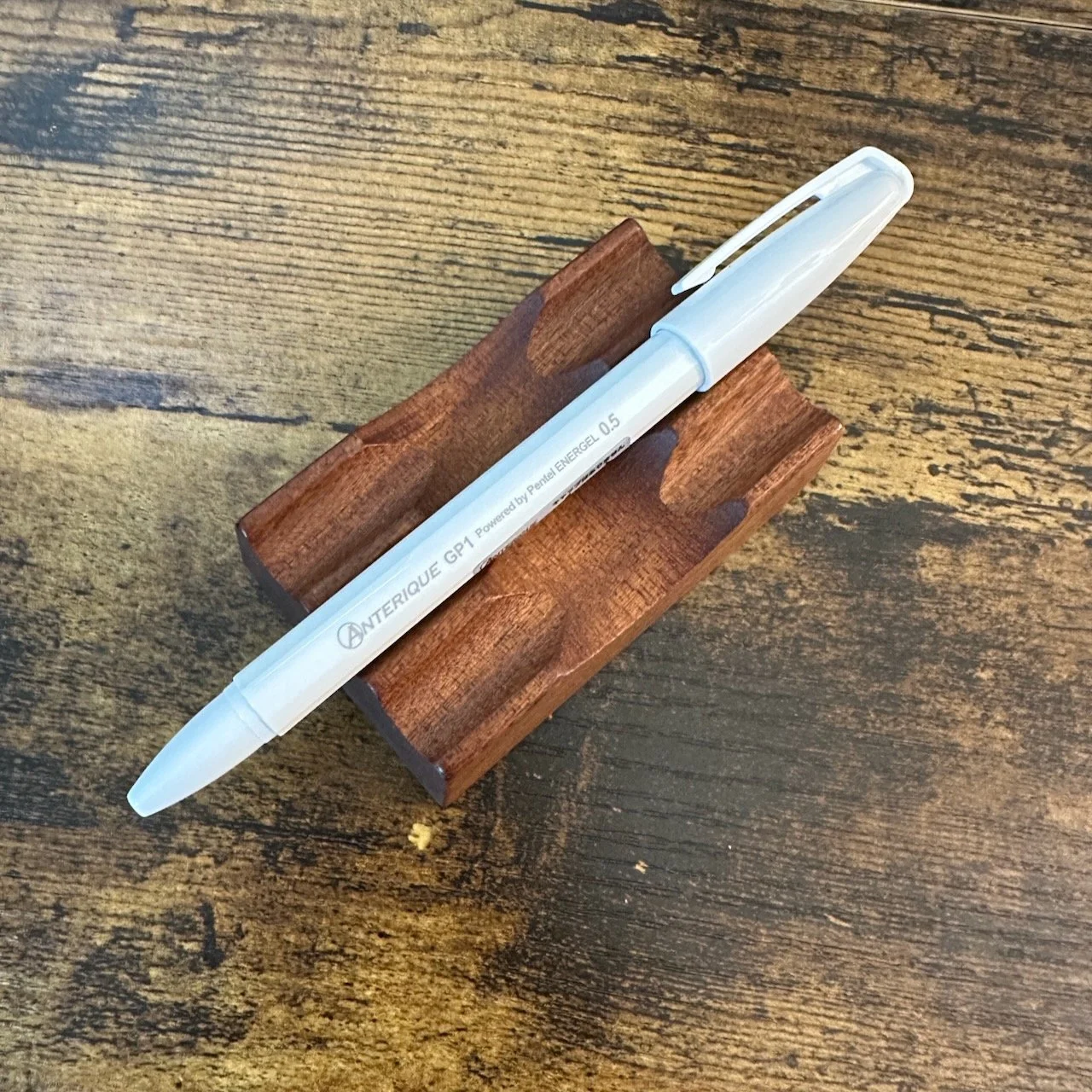 Anterique x Pentel White (Black Ink)