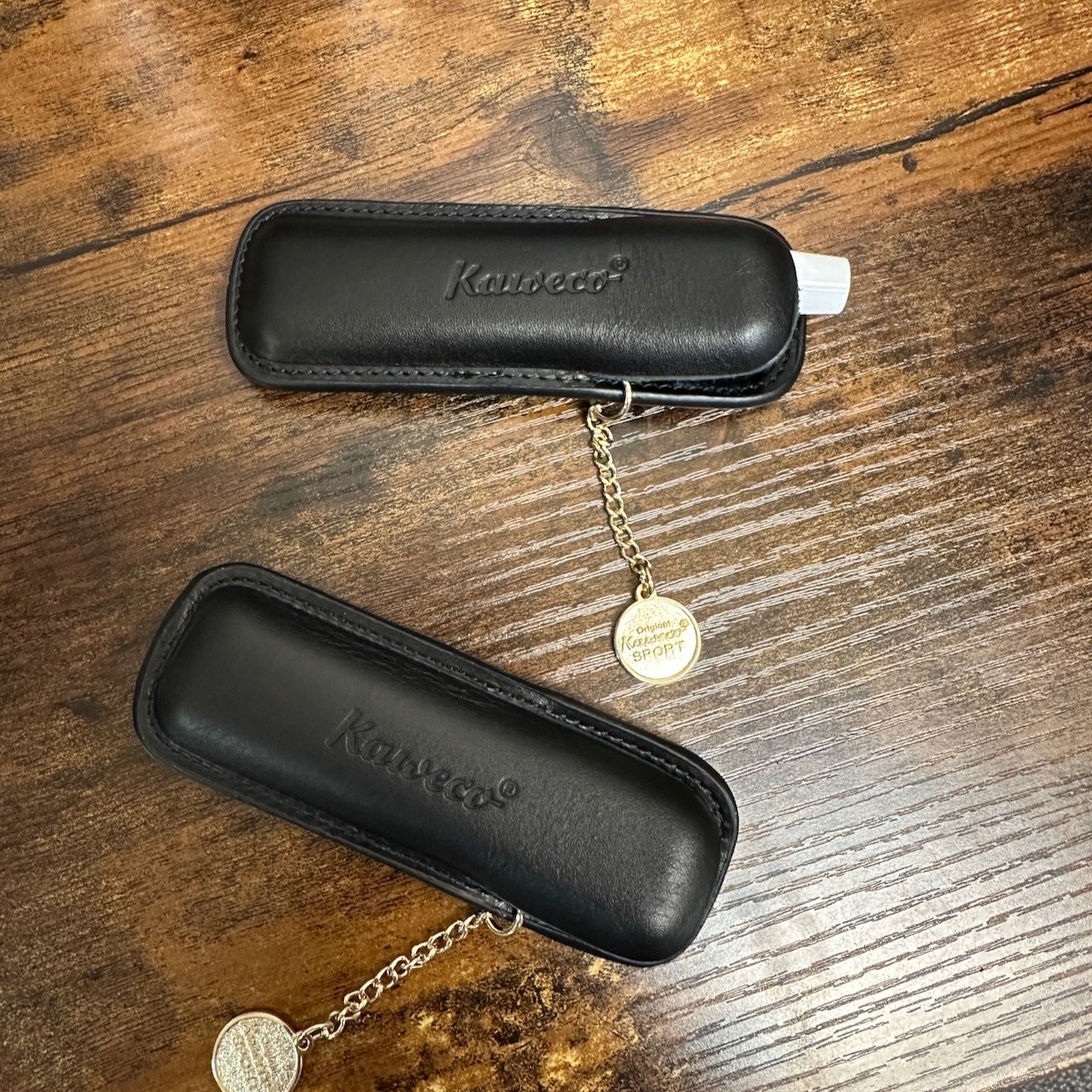 Kaweco Sport Two-Pen Pouch Overhead on Desk