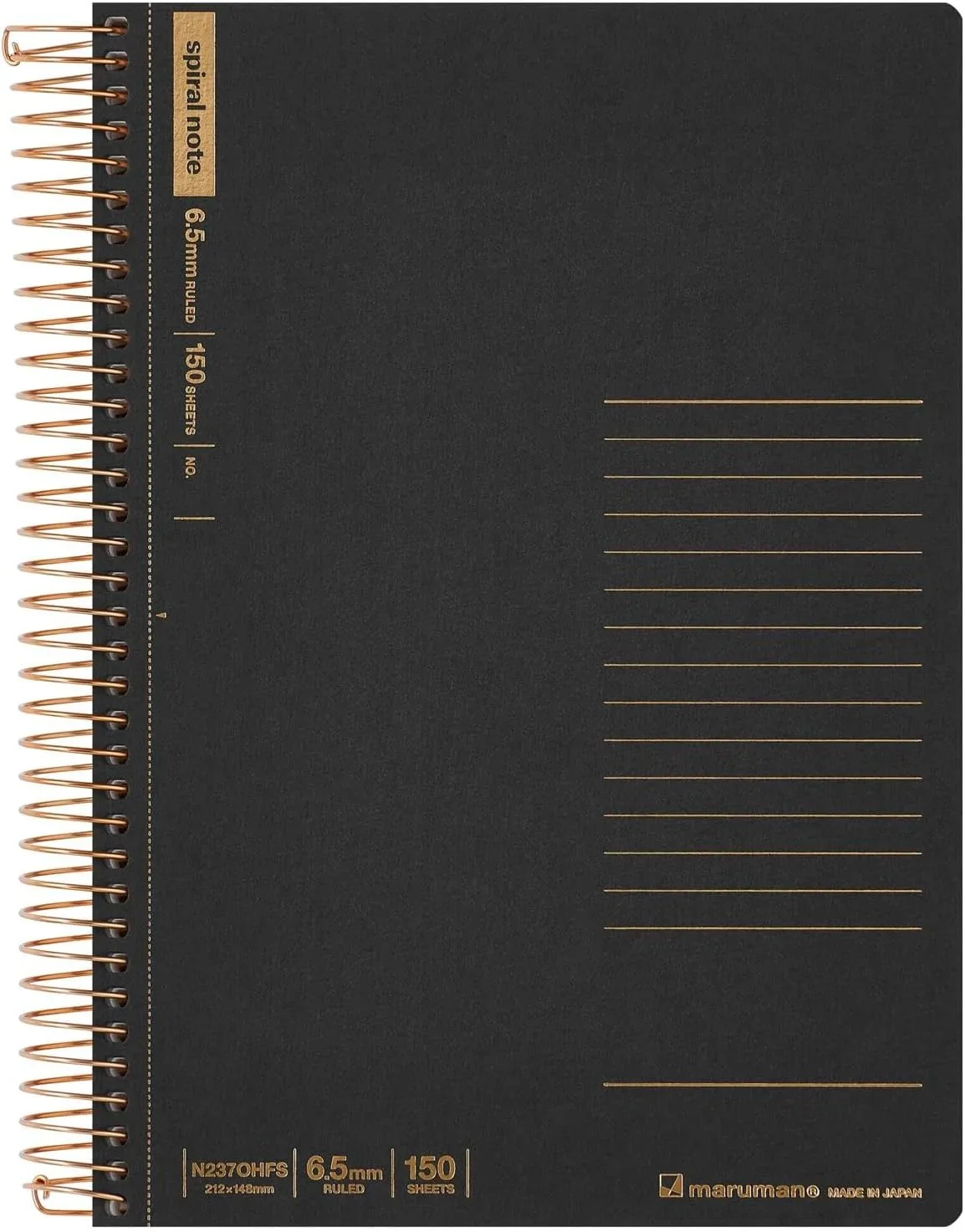 Spiral Notebook Basic A5 Black