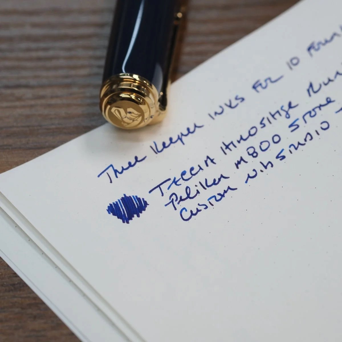 Taccia Ukiyo-e Ruri Writing Sample in Pelikan M800