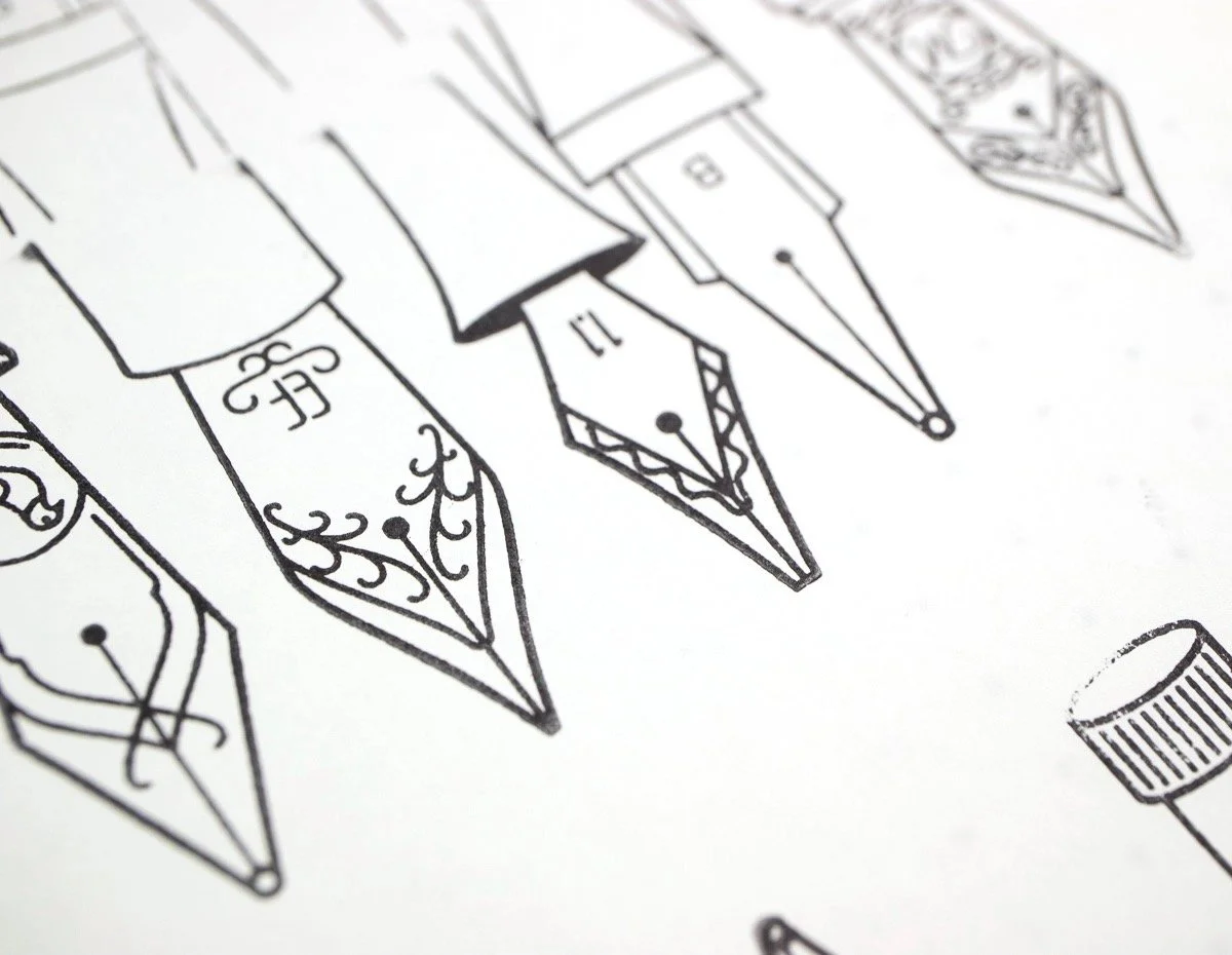 Well-Appointed Desk Acrylic Stamp Sets Nibs and Ink (3)