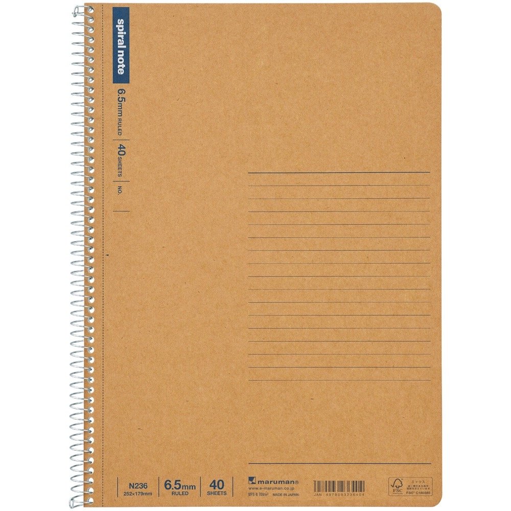 Maruman Basic Notebook B5 40 Sheets Lined 6.5mm