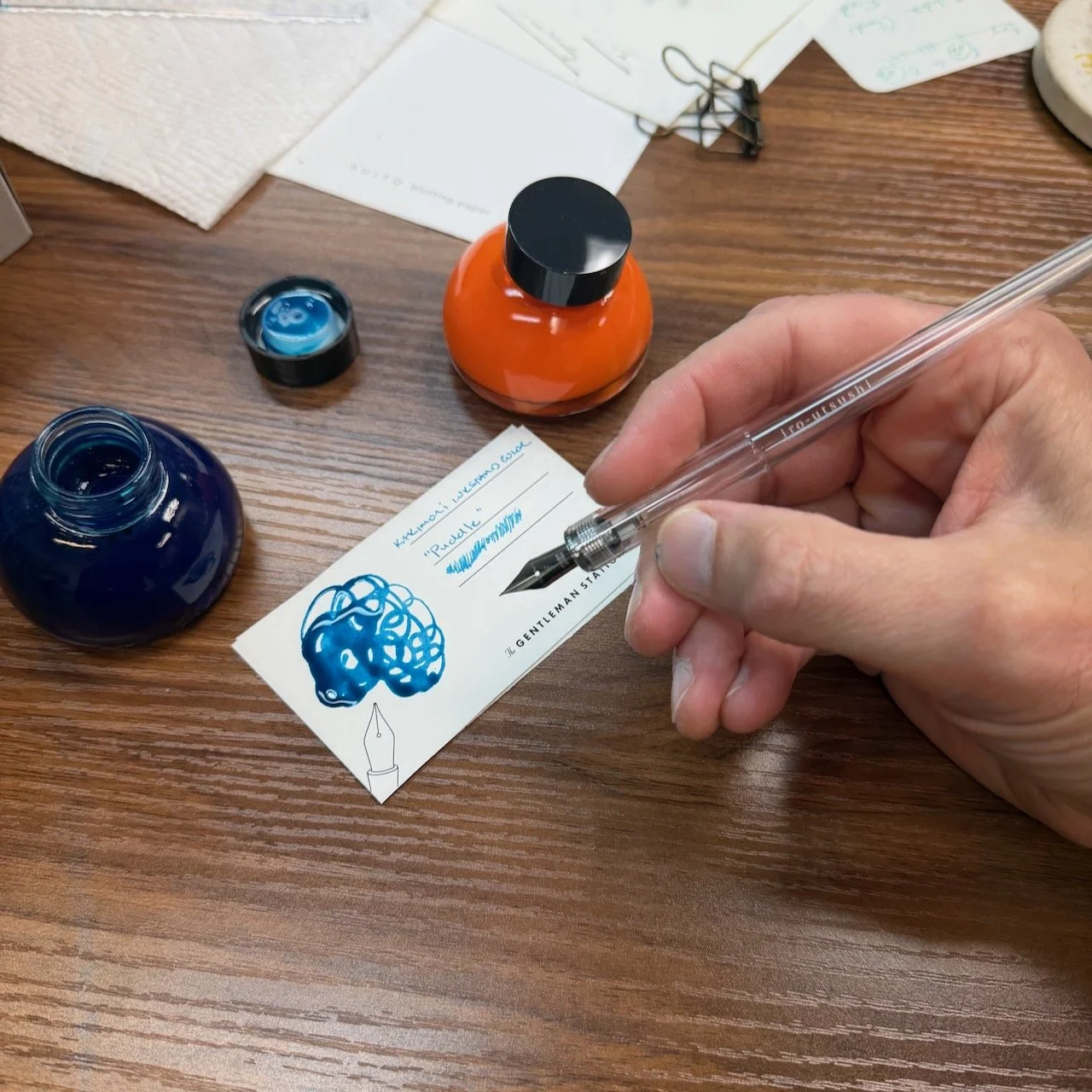 Pilot Iro Utsushi Dip Pen in Hand with Ink