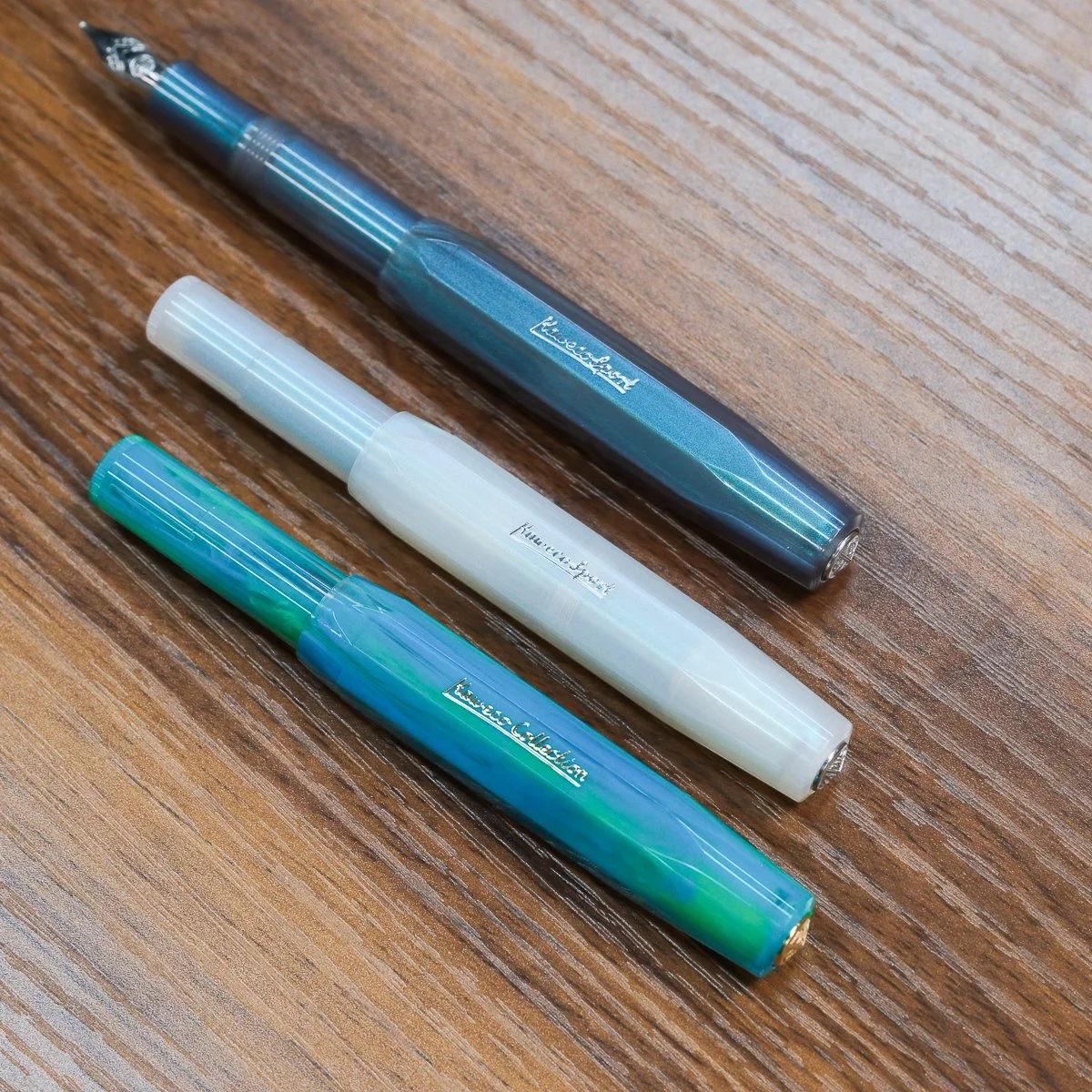 Kaweco Sport Collection Blue Marble and Lunar Blue Fountain Pens