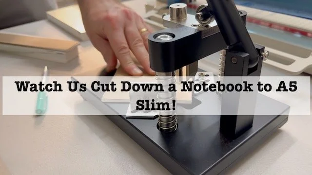 Joe Operating the Corner Rounder on a Notebook in the T.G.S. Back Shop