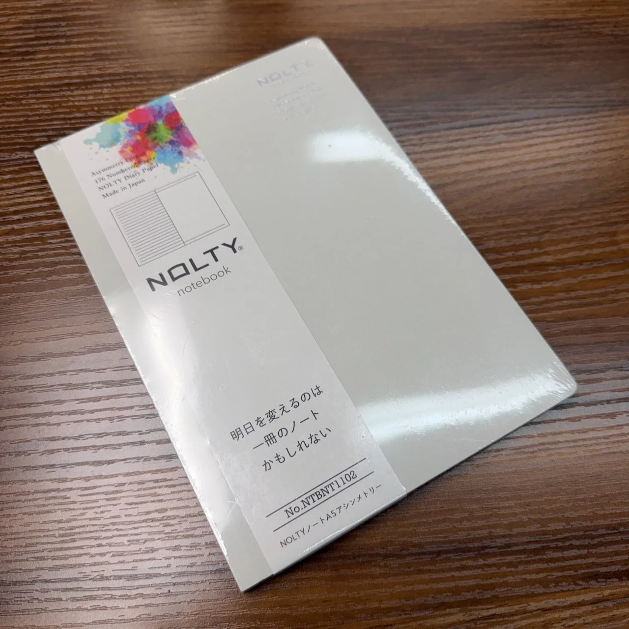 NOLTY Log Type A5 Notebook Assymetry Gray