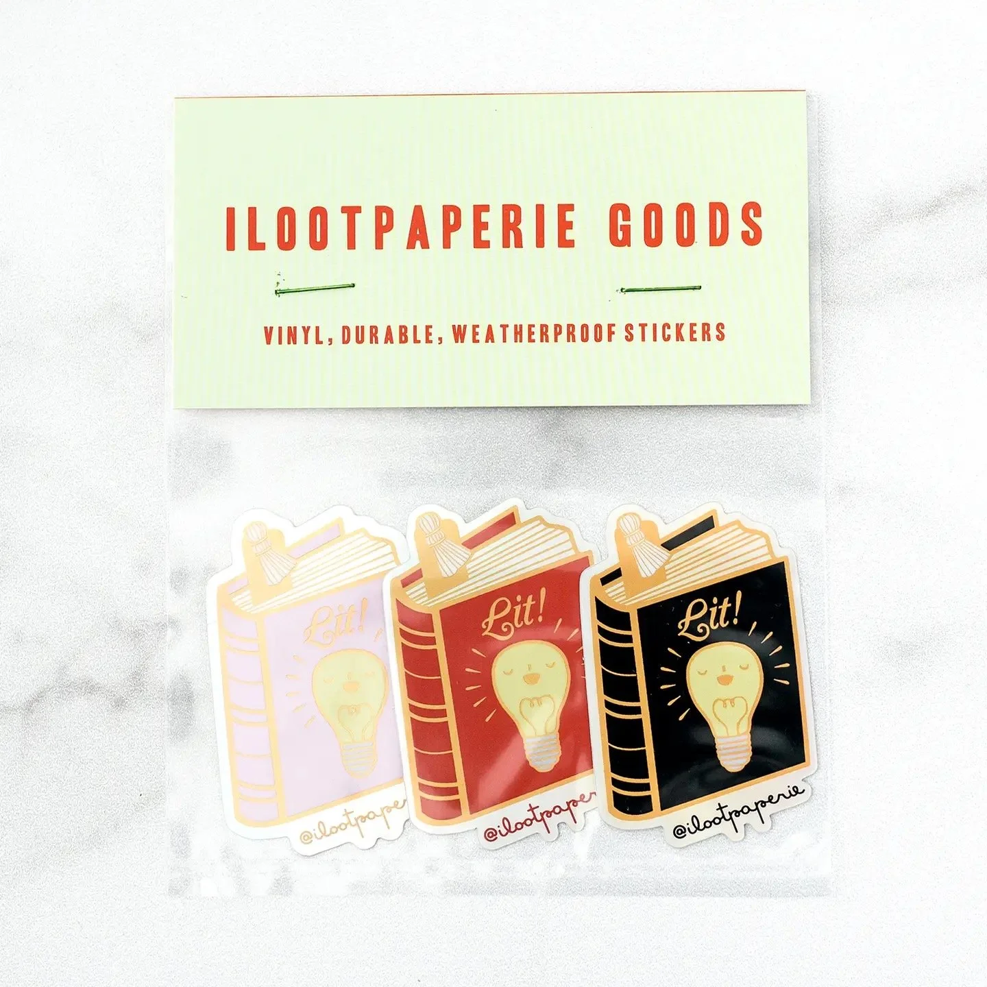 iLootPaperie LIT! Book Sticker Set