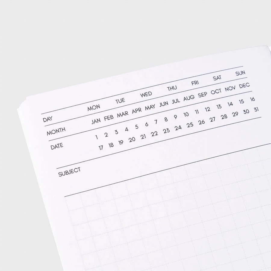 Cloth & Paper Executive Calendar Layout