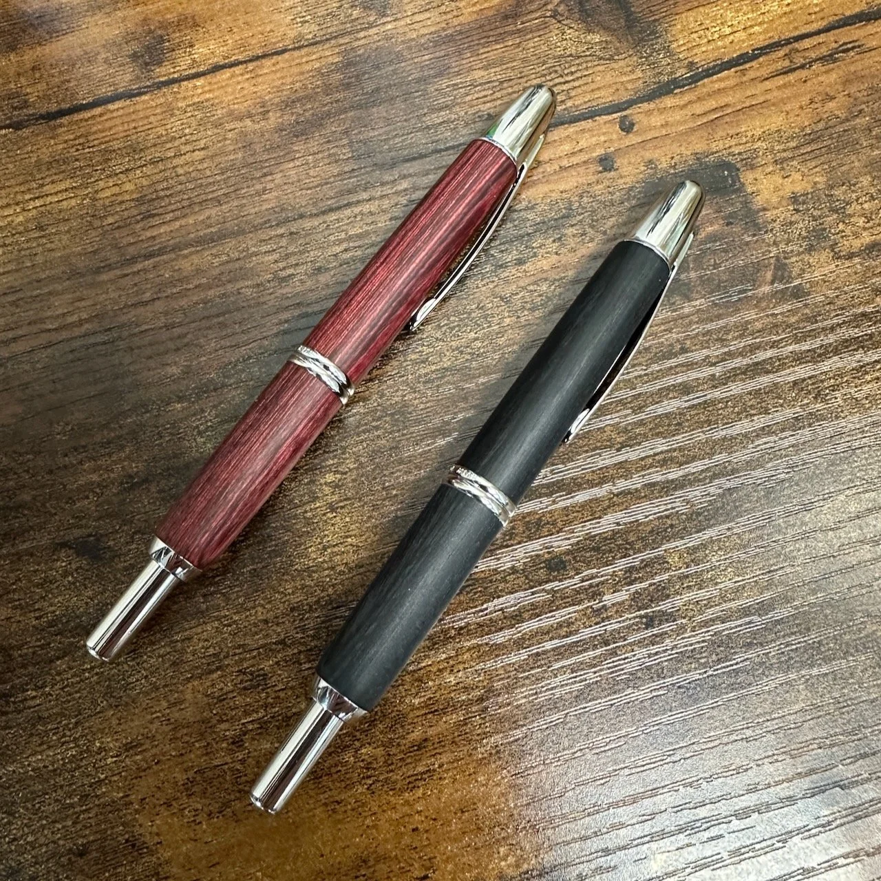 Pilot Birchwood Vanishing Point Wood Grain Up Close