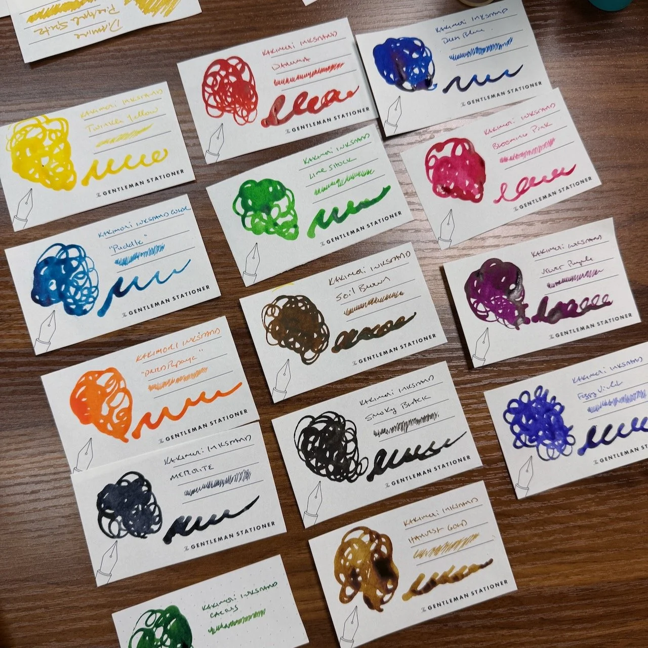 Kakimori Inkstand Colour Ink Swatches