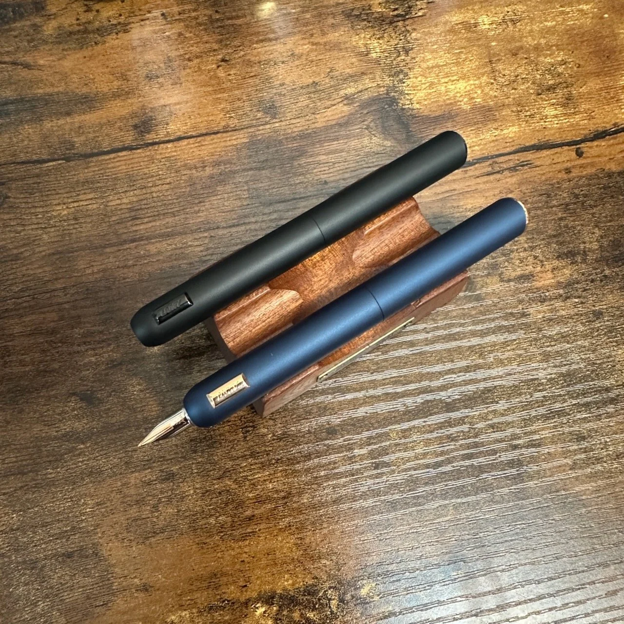 Lamy Dialog CC Fountain Pen in Blue and Black with Gold Nibs