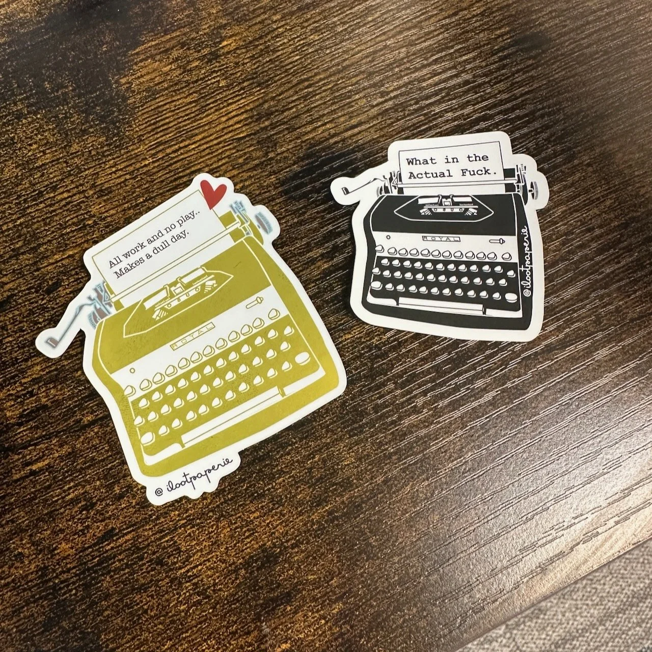 iLootPaperie Vinyl Typewriter Stickers