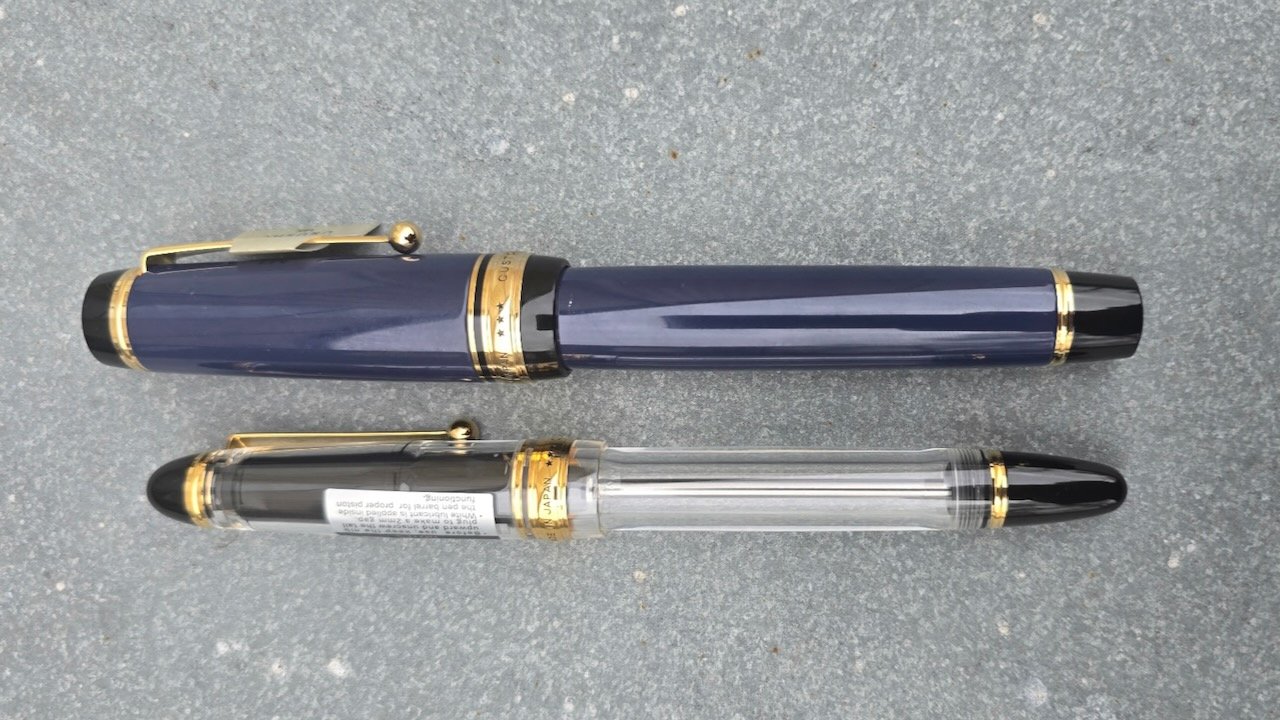Custom Urushi compared against Pilot Custom 823