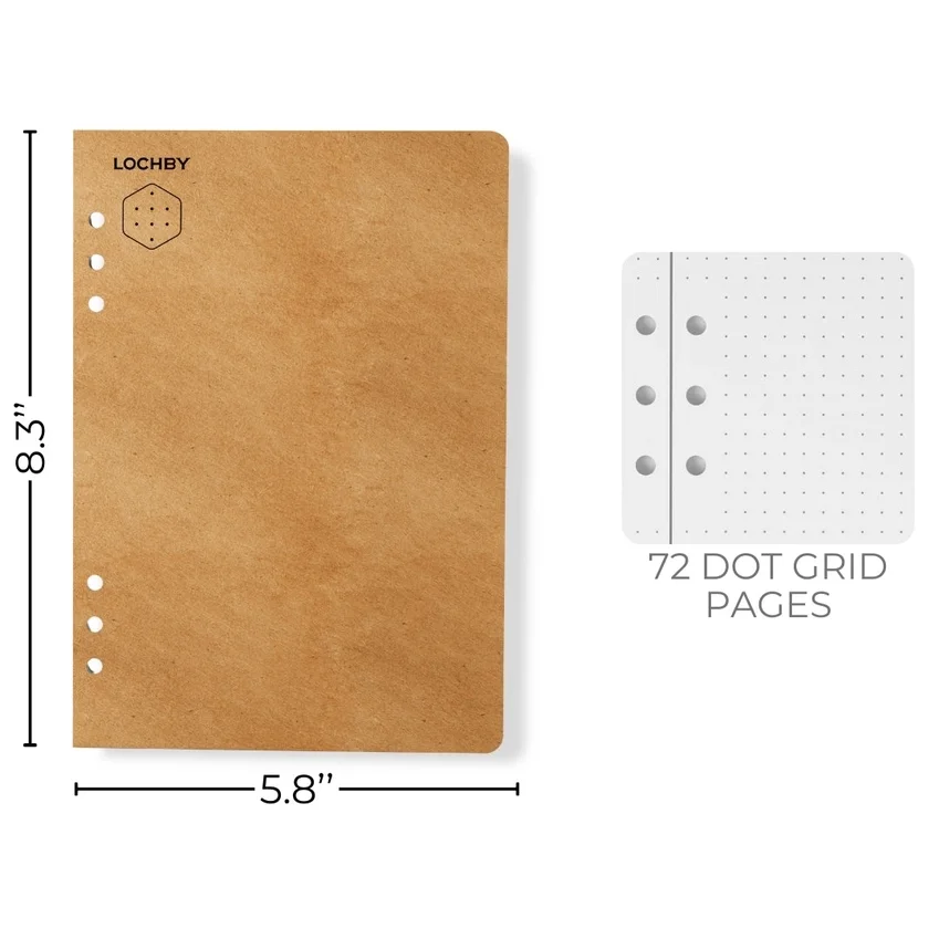 Lochby A5 Binder Refill Dimensions
