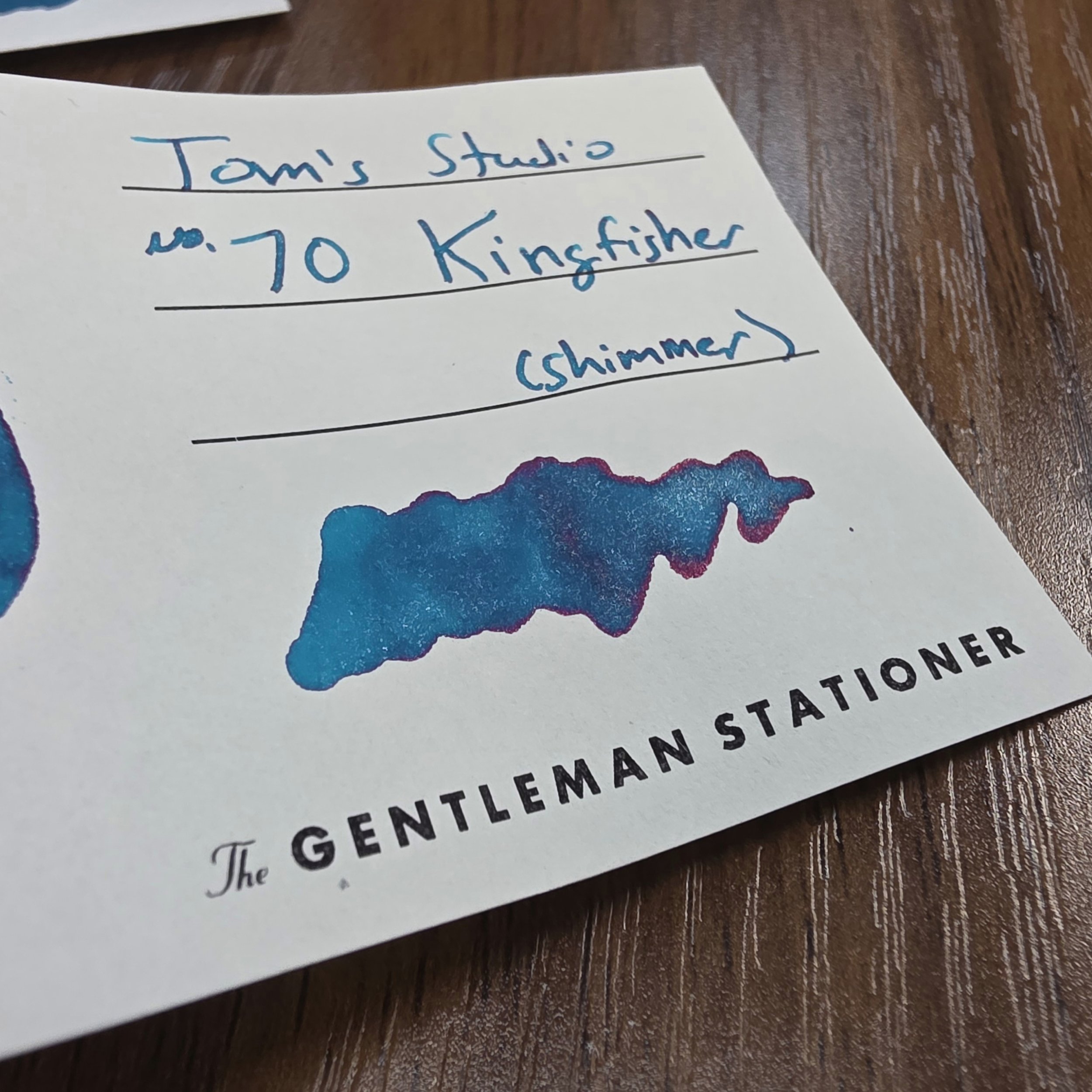 Tom's Studio Shimmer Ink No. 70 Kingfisher Swatch
