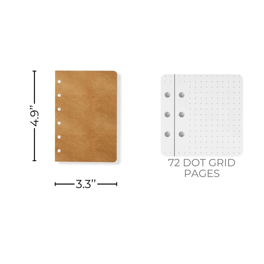 Lochby A7 Binder Refill Dimensions