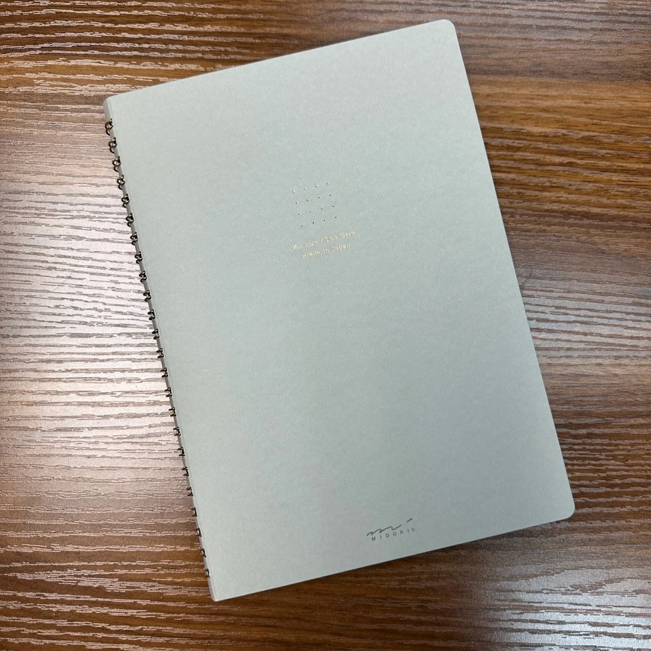 Midori Soft Color Wire Bound Spiral Notebook (Grey)