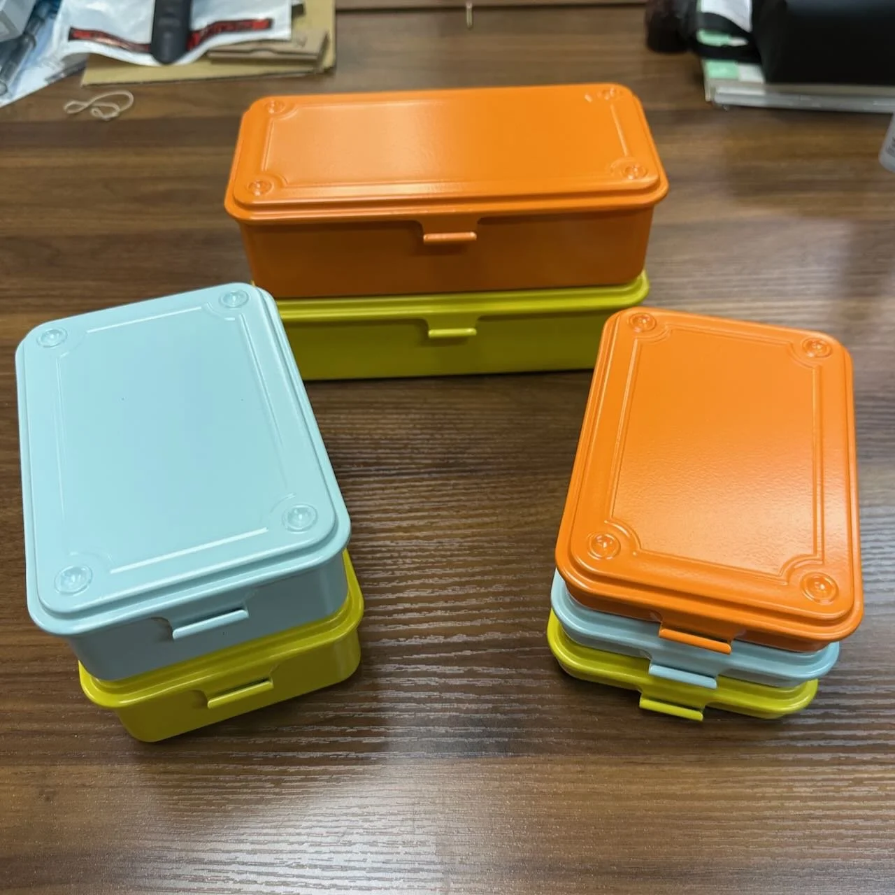 Toyo Steel Boxes Stacked Nicely