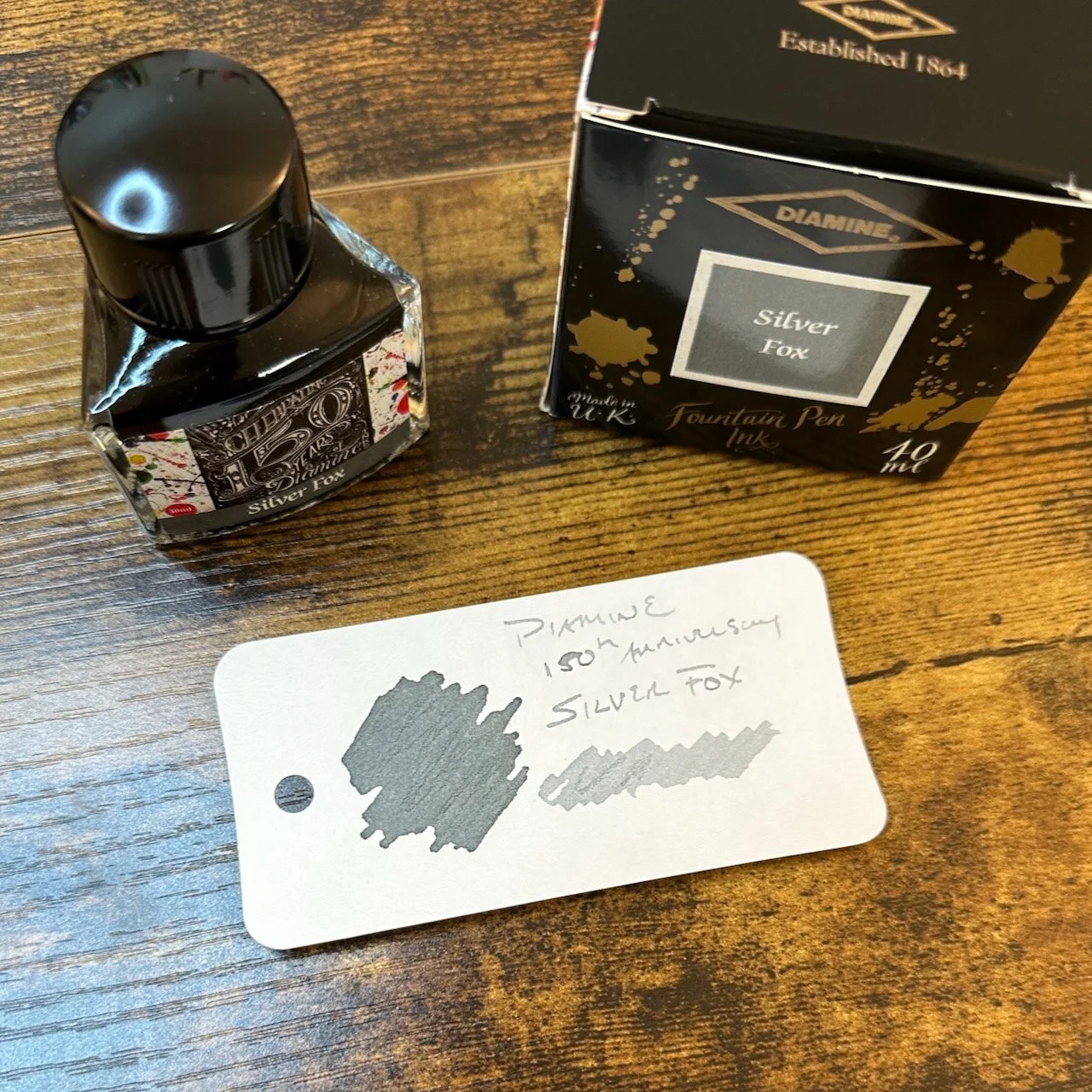 Diamine 150th Anniversary Silver Fox Swatch