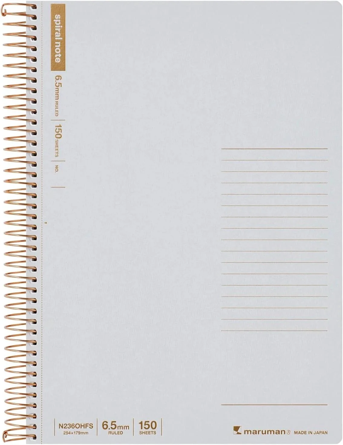 Spiral Notebook Basic B5 Grey