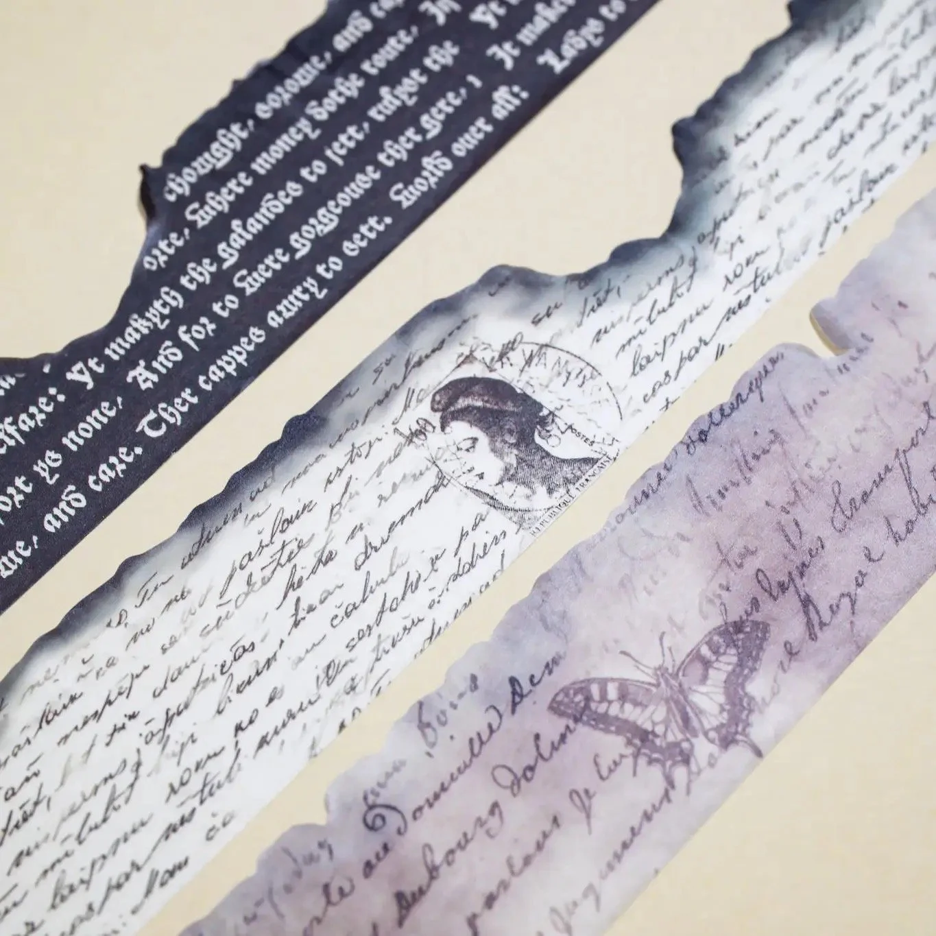 CoraCreaCrafts Burnt Edges Washi Three-Pack