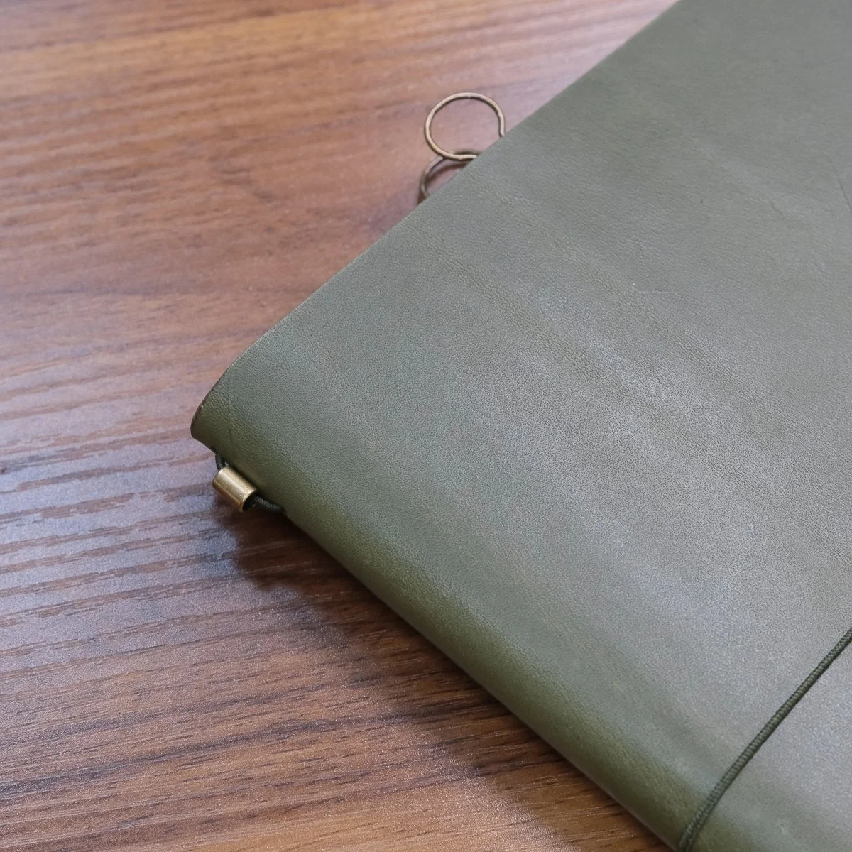 OnionBrand A5 Notebook Cover Green Dragon Leather Close-Up