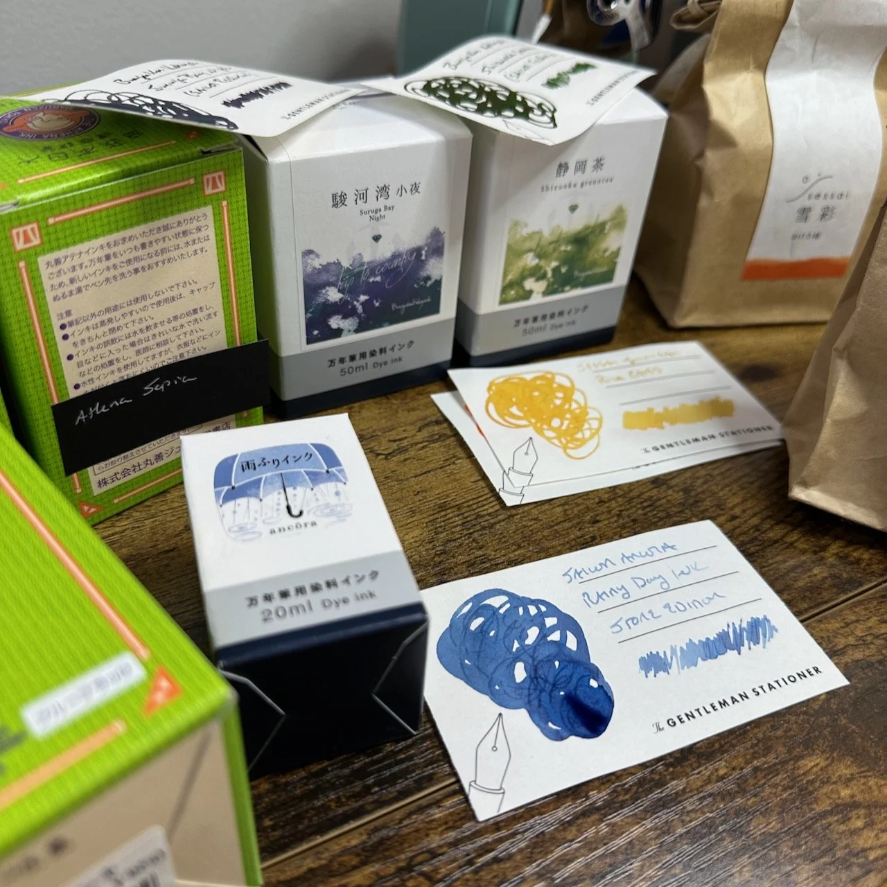 Joe's Japan Haul Inks Stacked on a Desk