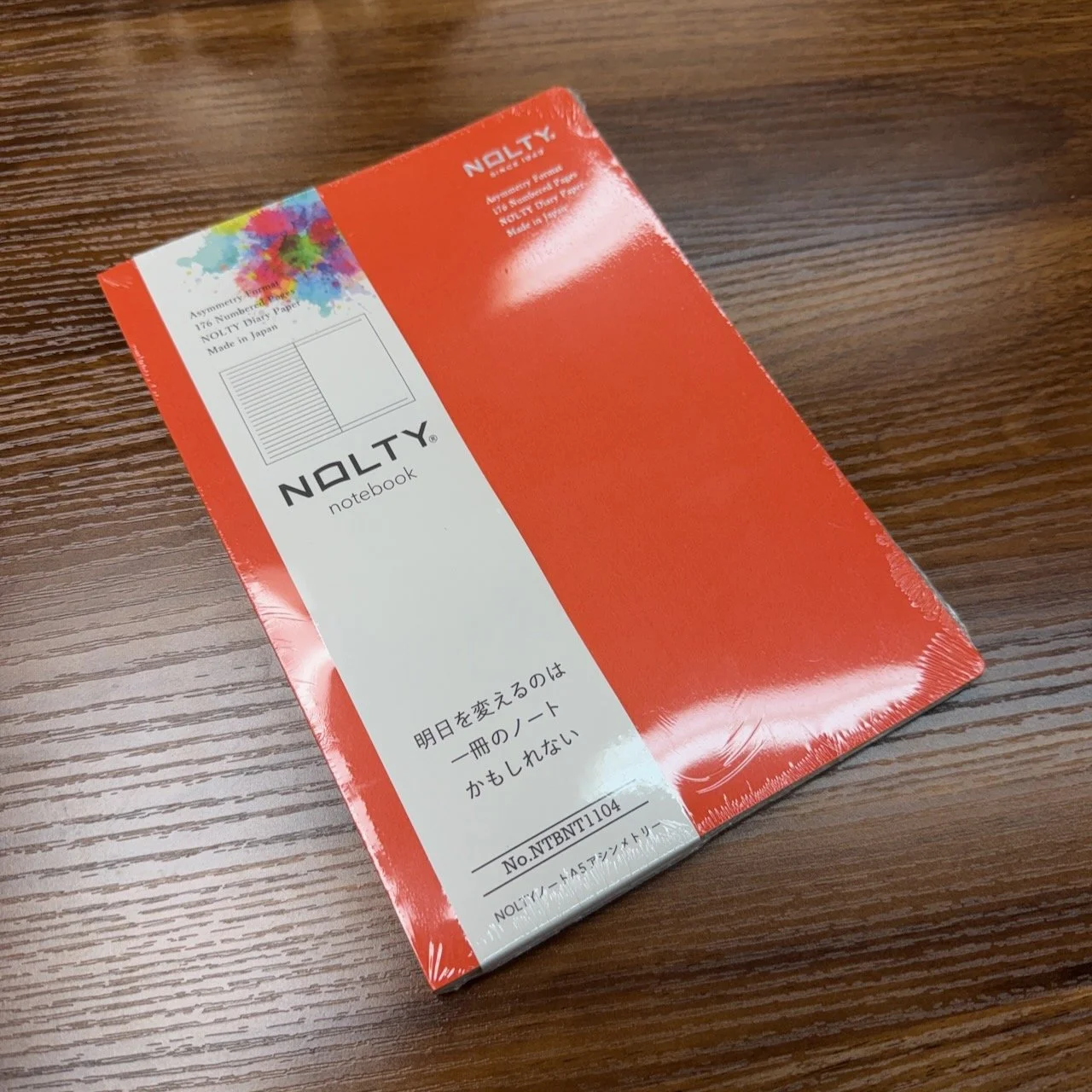 NOLTY Log Type A5 Notebook Assymetry Orange