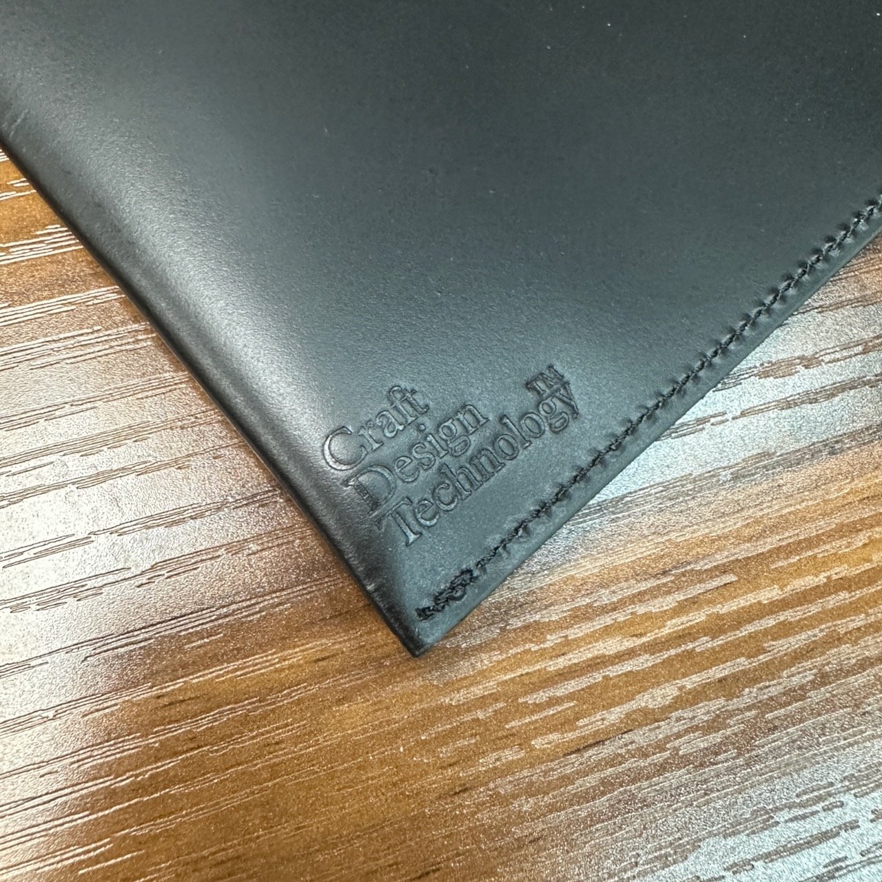 Craft Design Technology Black A5 Leather Clutch Logo