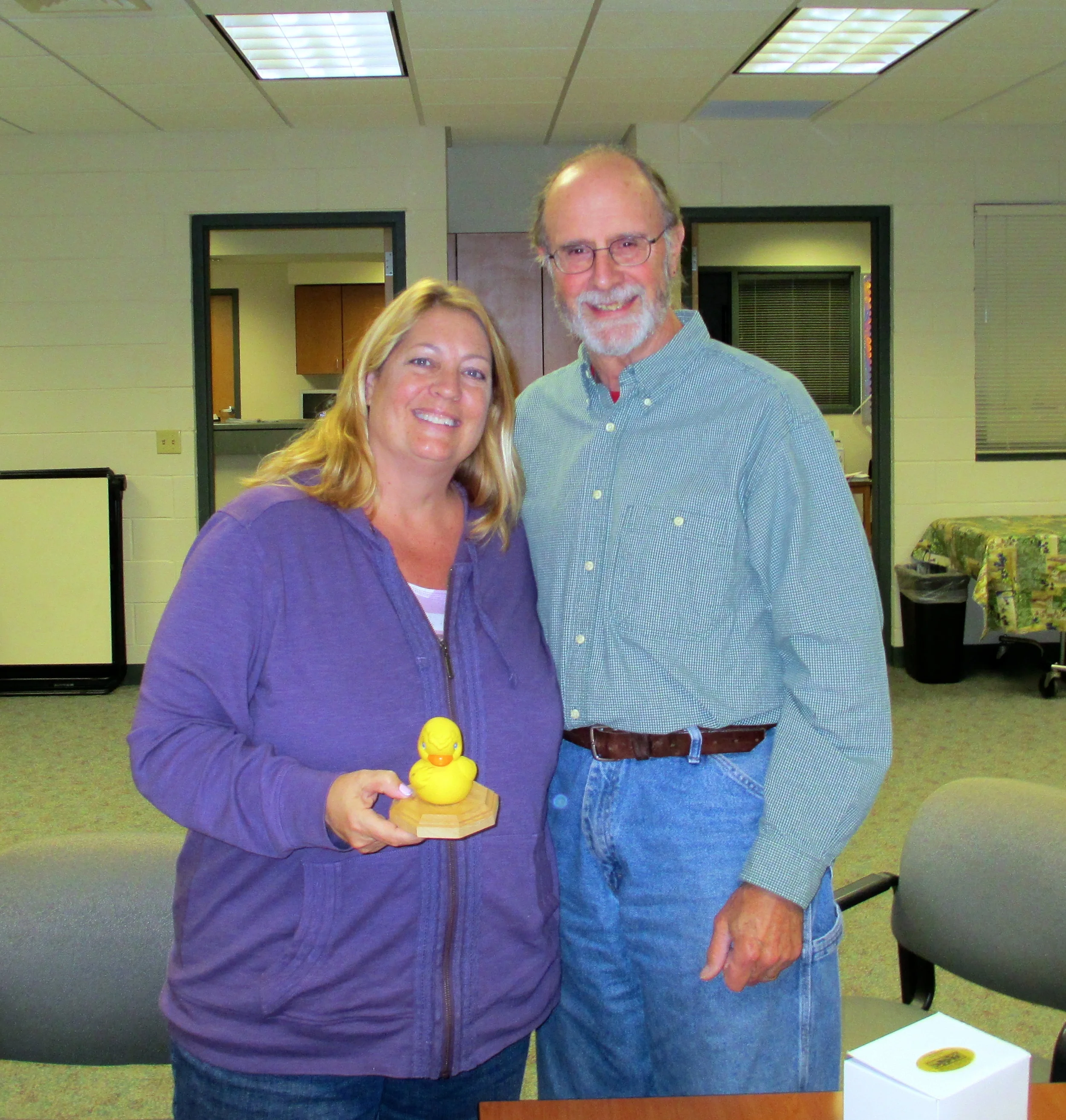 Pictured (left to right): Lucinda Ranney ( LCAT Advisory Board Member & Lodi Area Middle School LifeSkills Teacher) & Bill Welch ( Friends of the Scenic Lodi Valley)