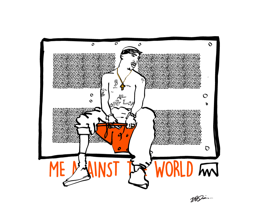 Pen & Ink for the greatest rapper of all time. T-shirt HERE Available at www.UNDRCRWN.com