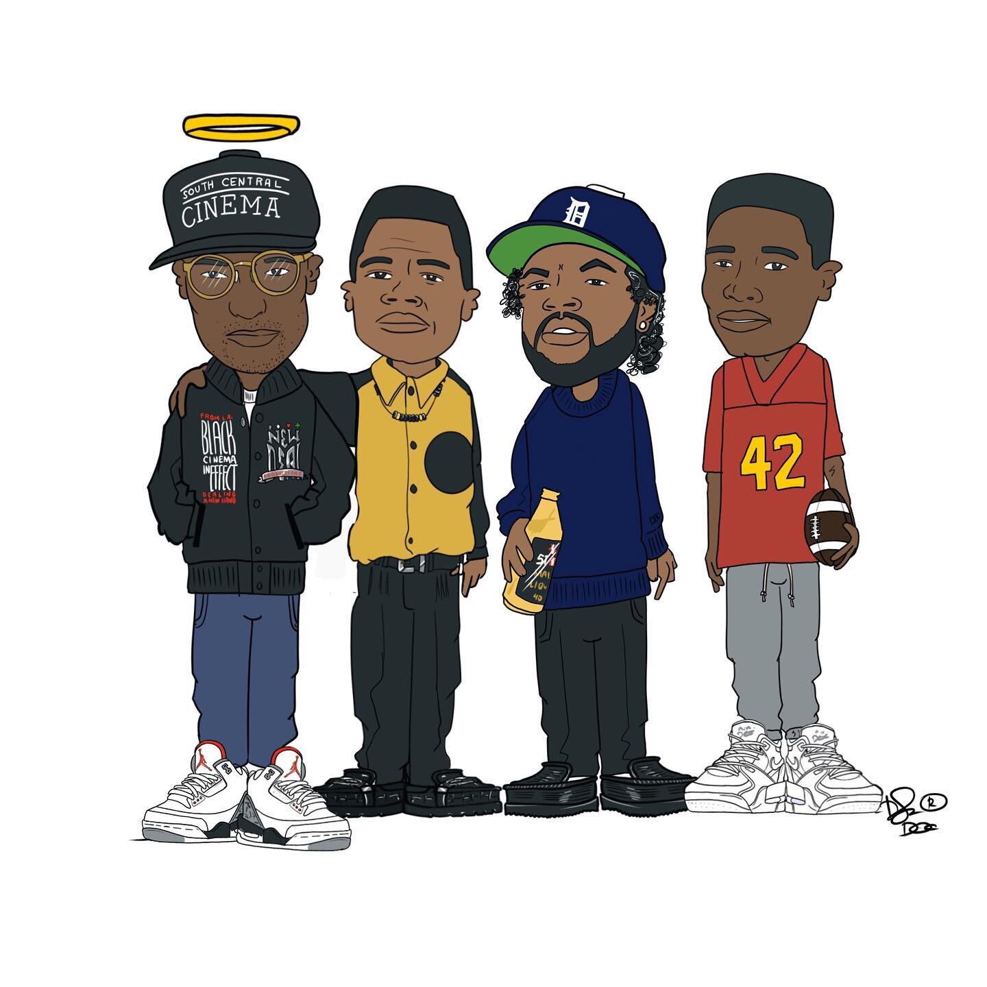 30 Years ago, Boyz n the Hood premiered in Los Angeles. 
#ripjohnsingleton 
.
.
 &bull; #docsdoodles #ByDOC #caricature #art #ballharderbydoc #dustincanalin #icecube #cubagoodingjr #morrischestnut #illustration #artoftheday #boyzinthehood #snowfall