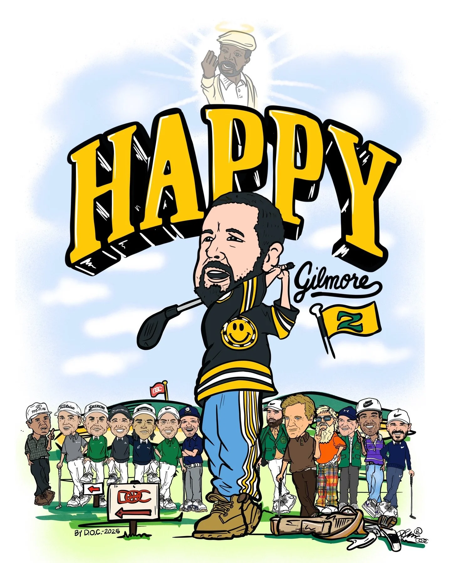 Happy Gilmore 2 Poster By DOC&reg; 
. 
.
.
#HappyGilmore #AdamSandler #golf #pgatour #happygilmore #happygilmore2 #golfstagram